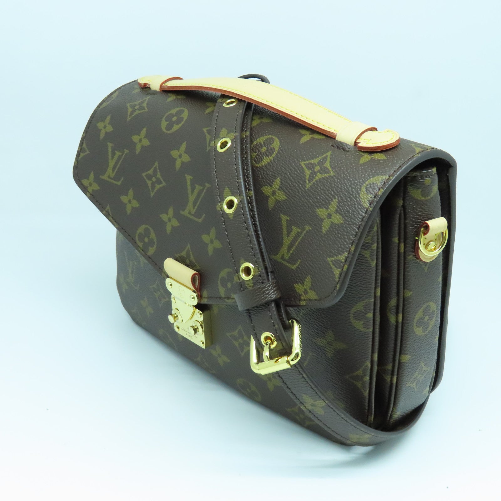 LOUIS VUITTON Monogram Pochette Metis金扣手挽肩背两用袋啡色