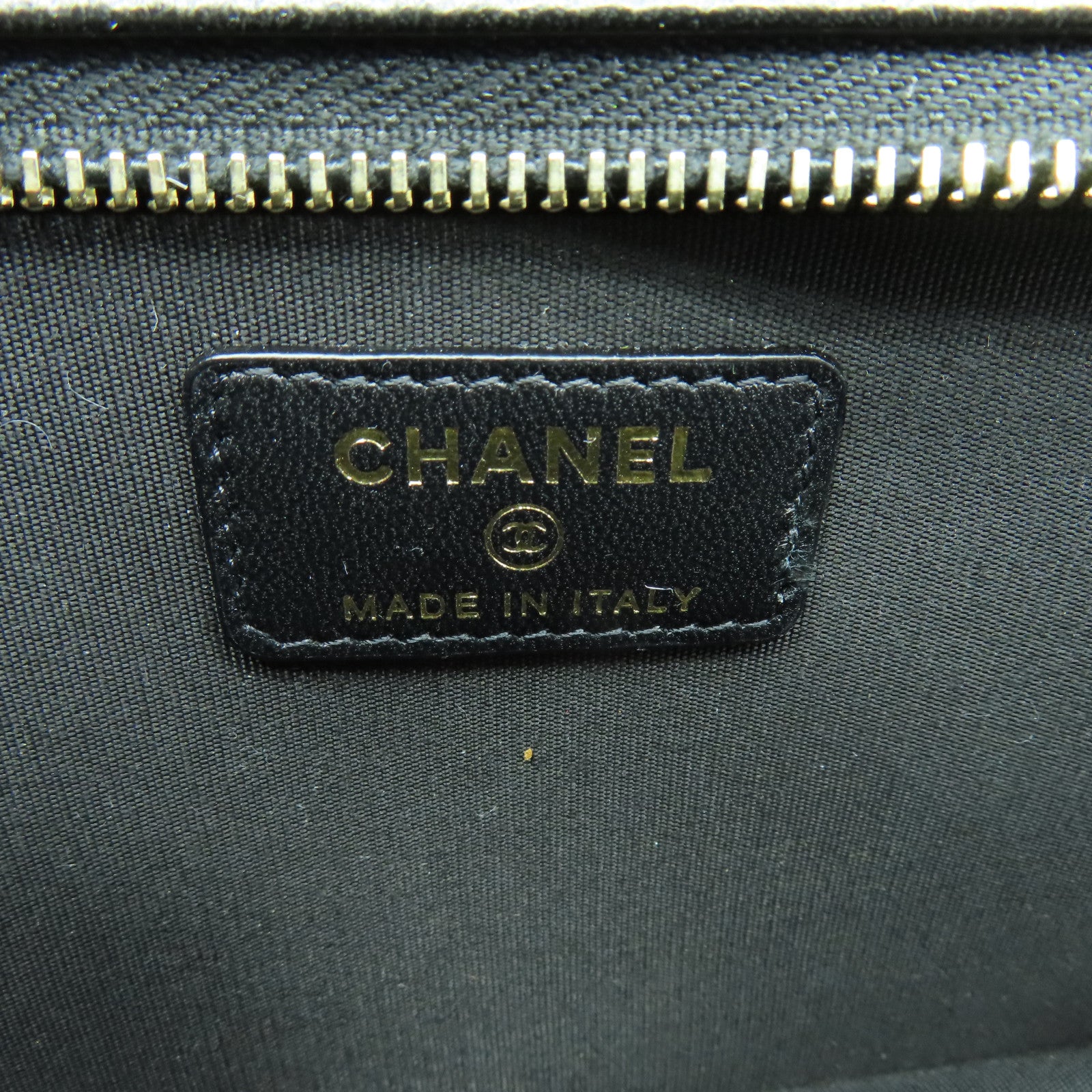 CHANEL 菱格羊皮皮革Waist Bag金扣/銀扣腰包黑色