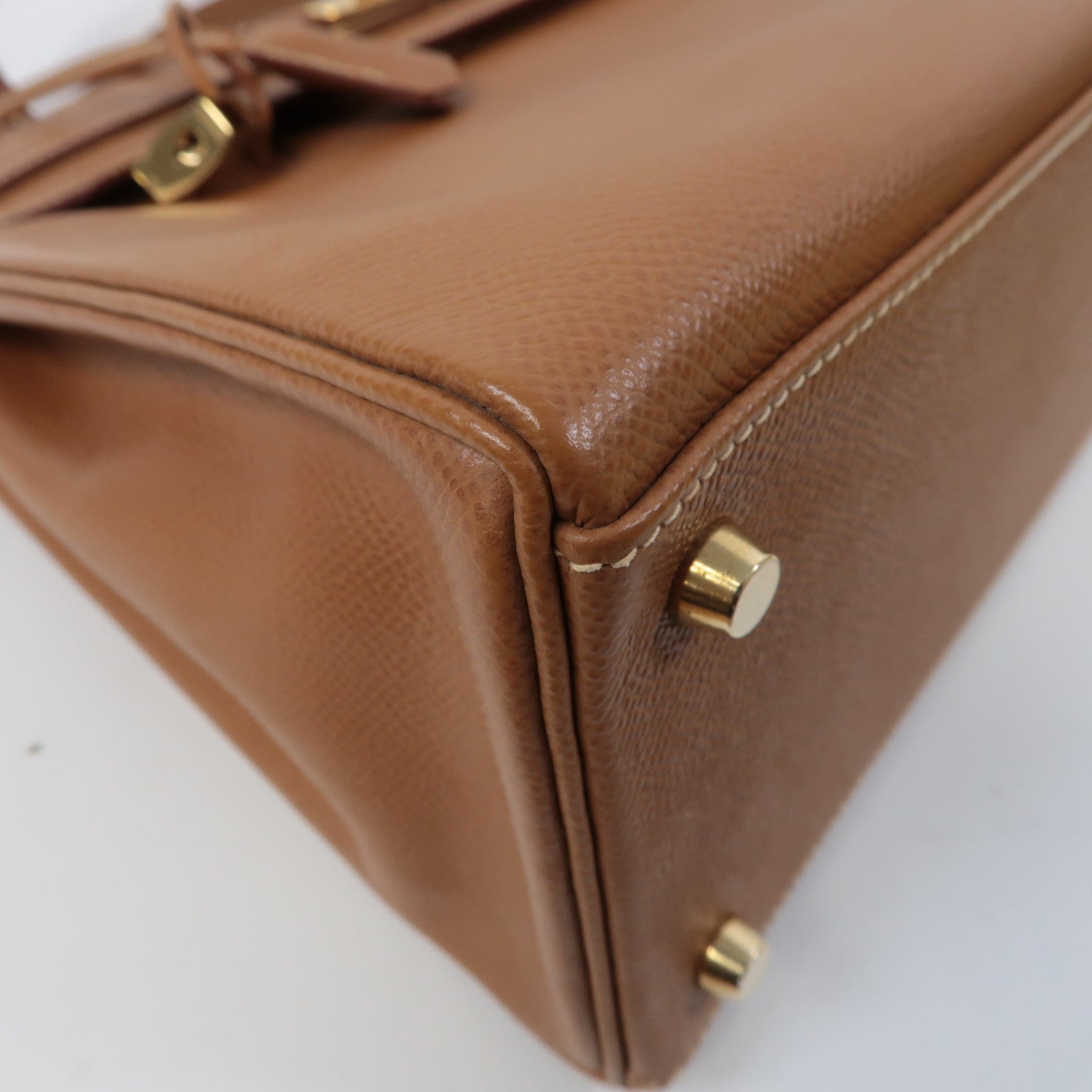 HERMES Epsom皮革Kelly 32金扣手挽肩背兩用袋啡色