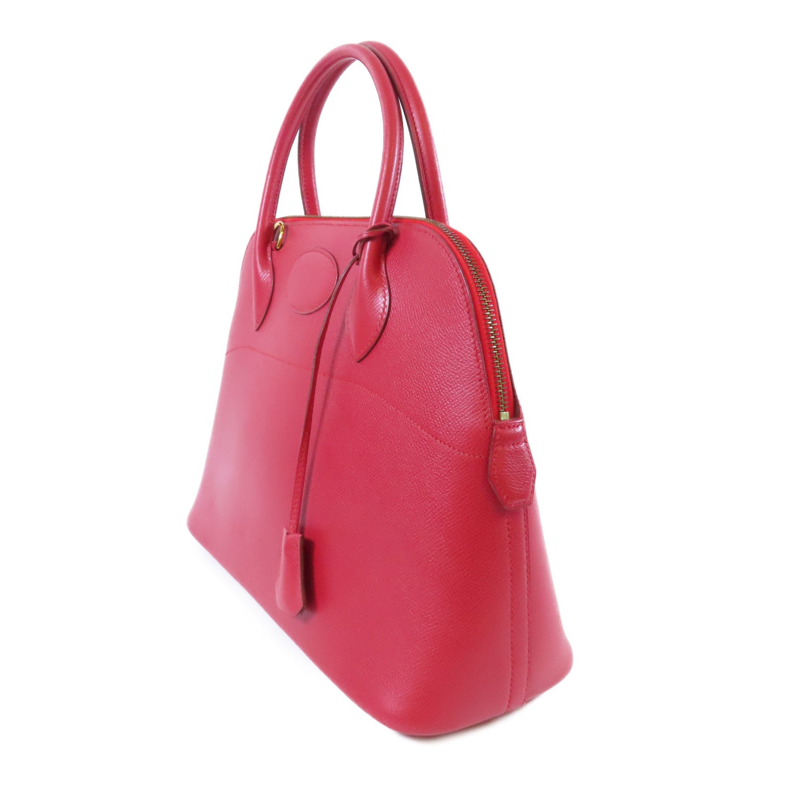 HERMES Courchevel皮革Bolide 31金扣手挽肩背兩用袋紅色