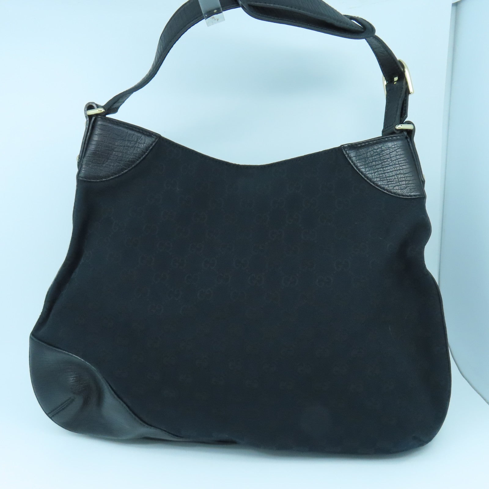 GUCCI 帆布Shoulder Bag金扣肩背袋黑色
