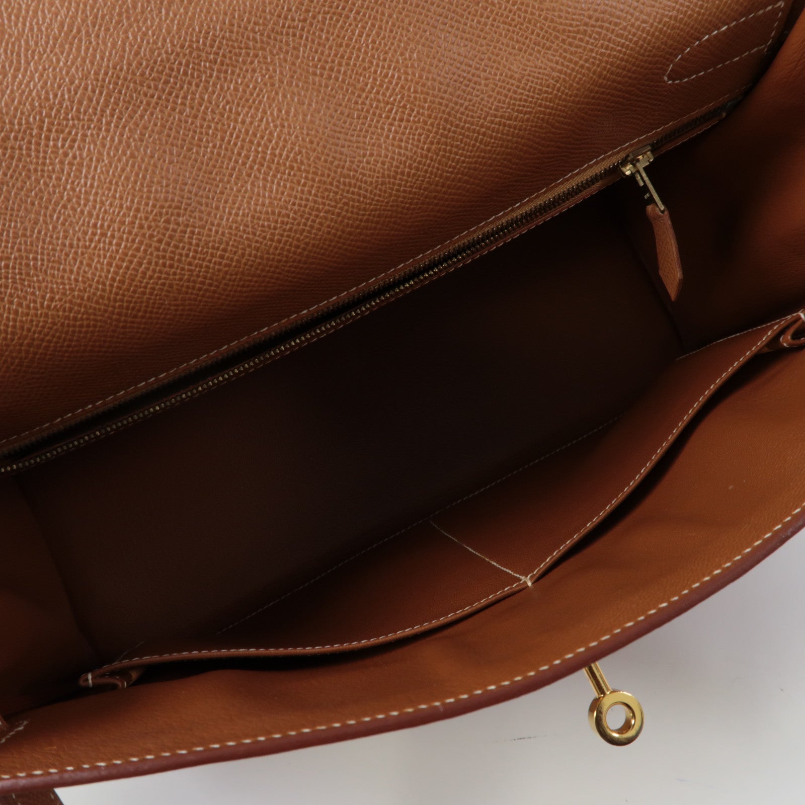 HERMES Epsom皮革Kelly 32金扣手挽肩背兩用袋啡色
