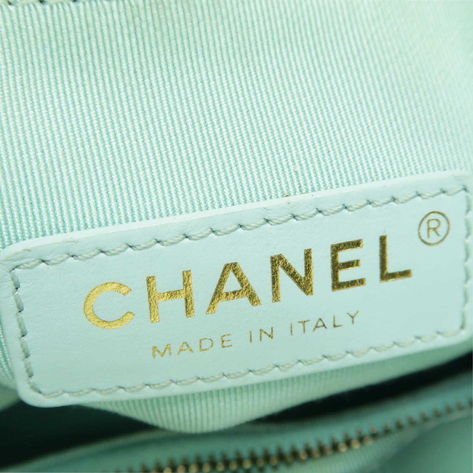 CHANEL 菱格Aged Calf皮革Shoulder Bag金扣手挽肩背兩用袋綠色