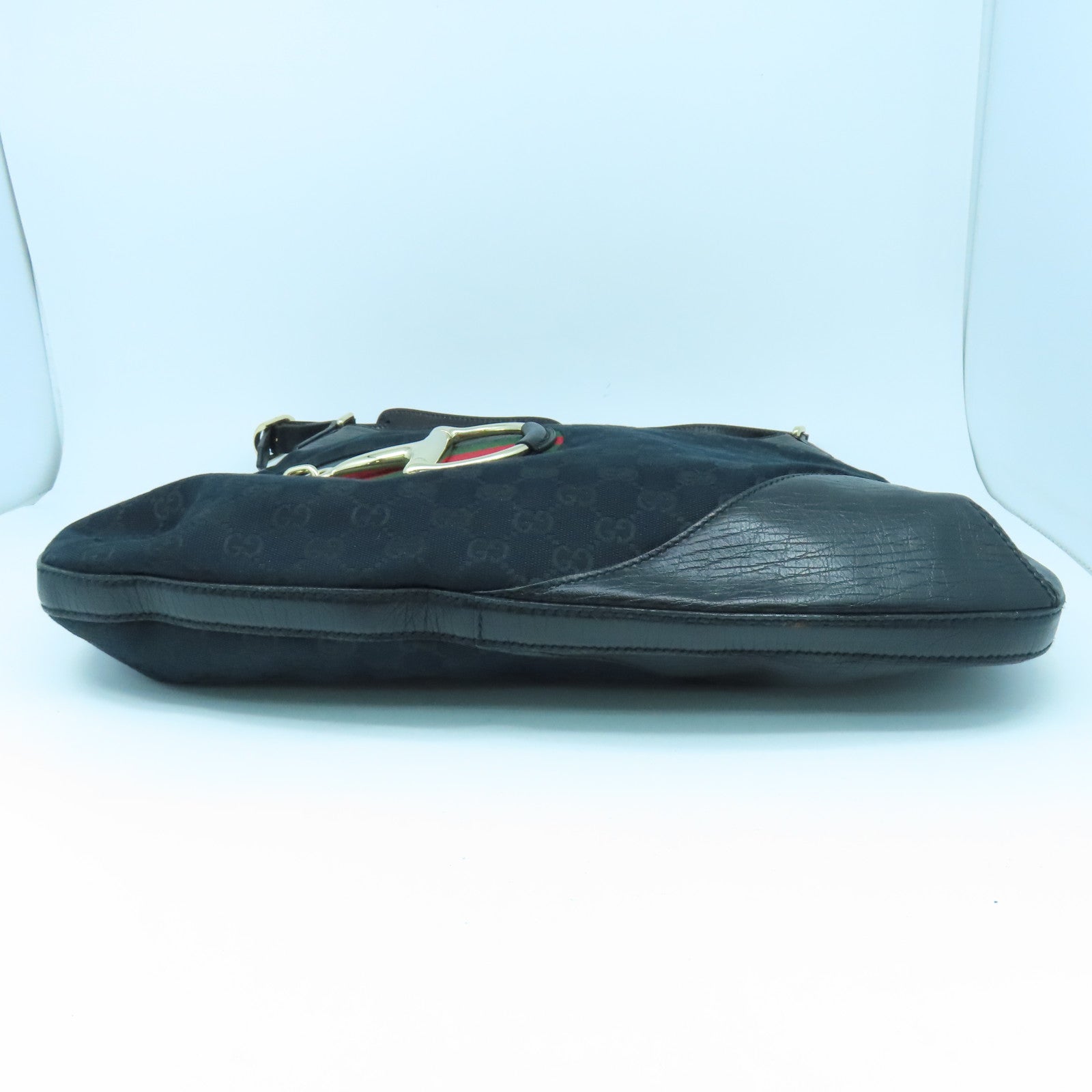 GUCCI 帆布Shoulder Bag金扣肩背袋黑色
