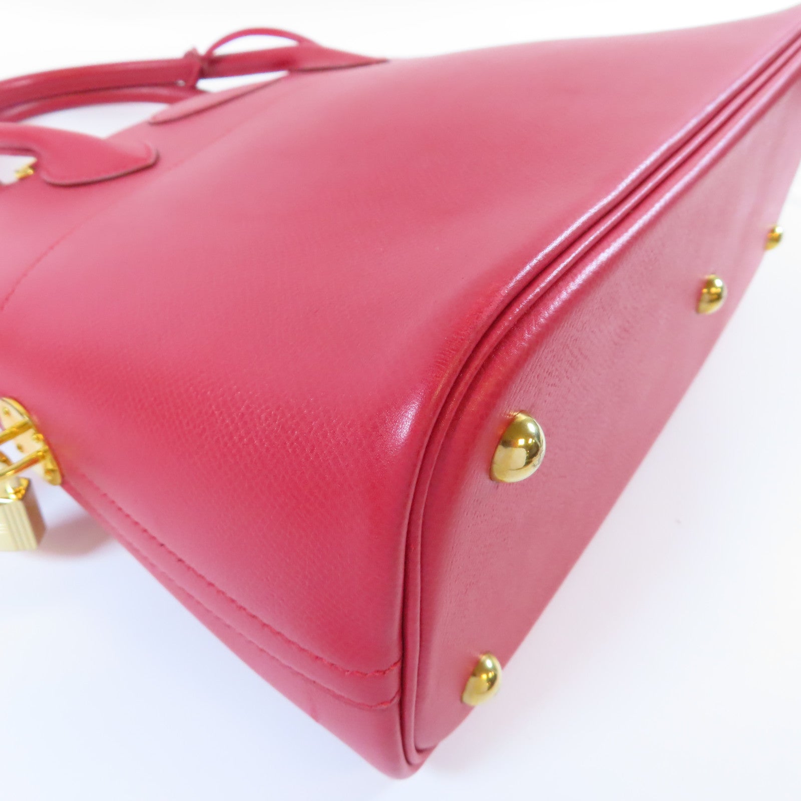 HERMES Courchevel皮革Bolide 31金扣手挽肩背兩用袋紅色