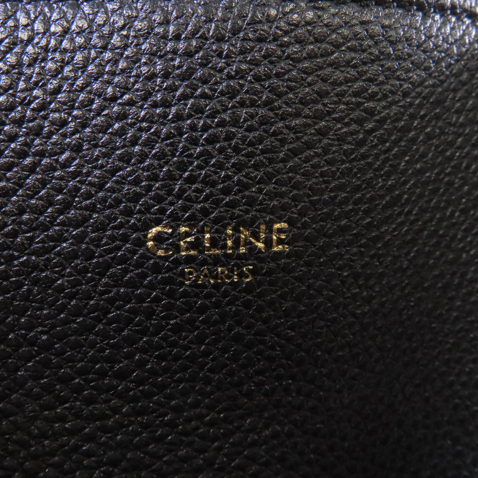 CELINE 牛皮皮革Cabas Phantom Tote Bag肩背袋黑色