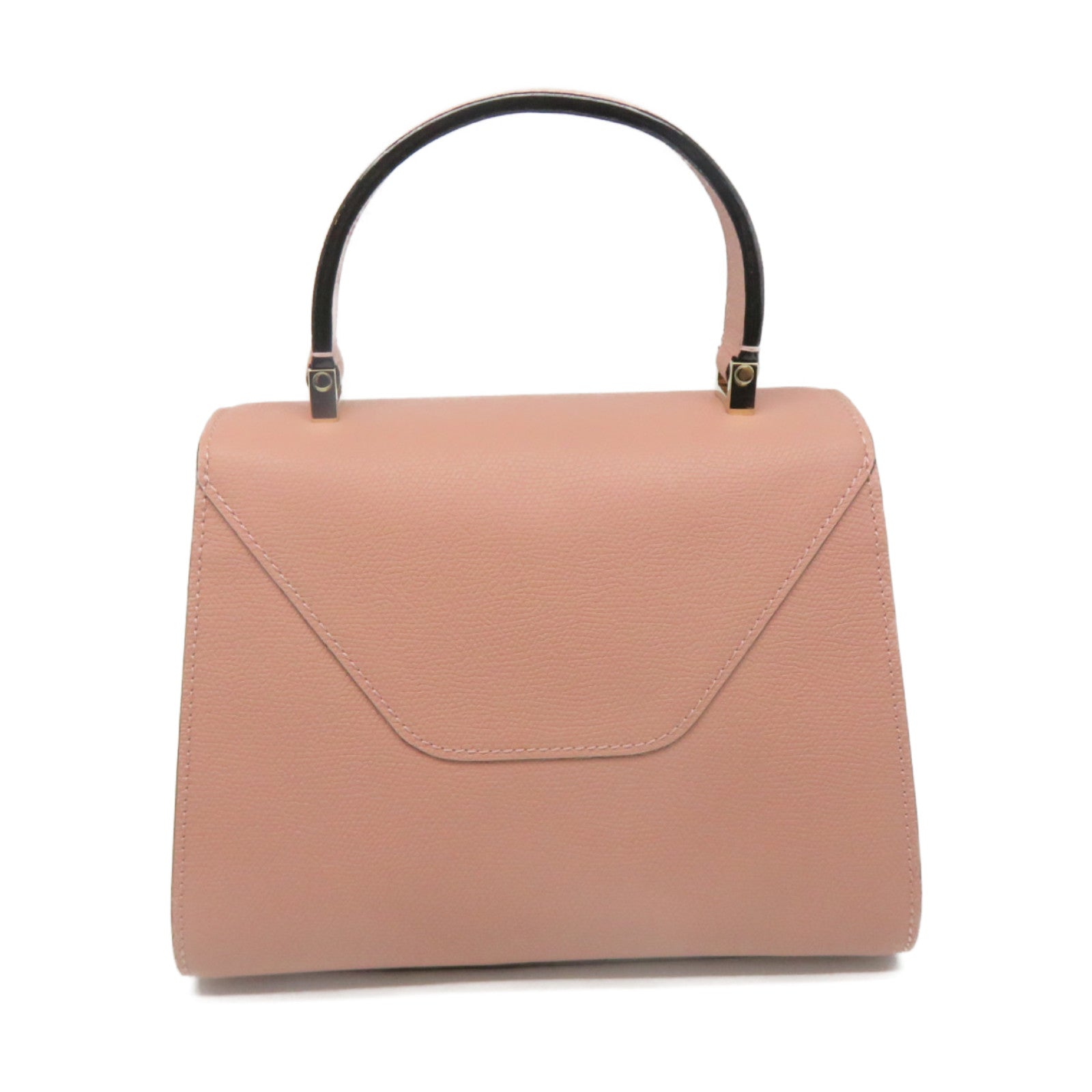 SELECTION 牛皮皮革Valextra Mini Textued 2Way Hand Bag手挽肩背兩用袋杏色