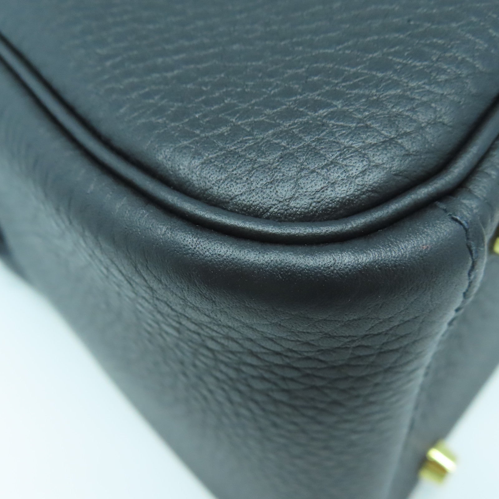 HERMES Clemence皮革Lindy 26金扣手挽肩背兩用袋黑色