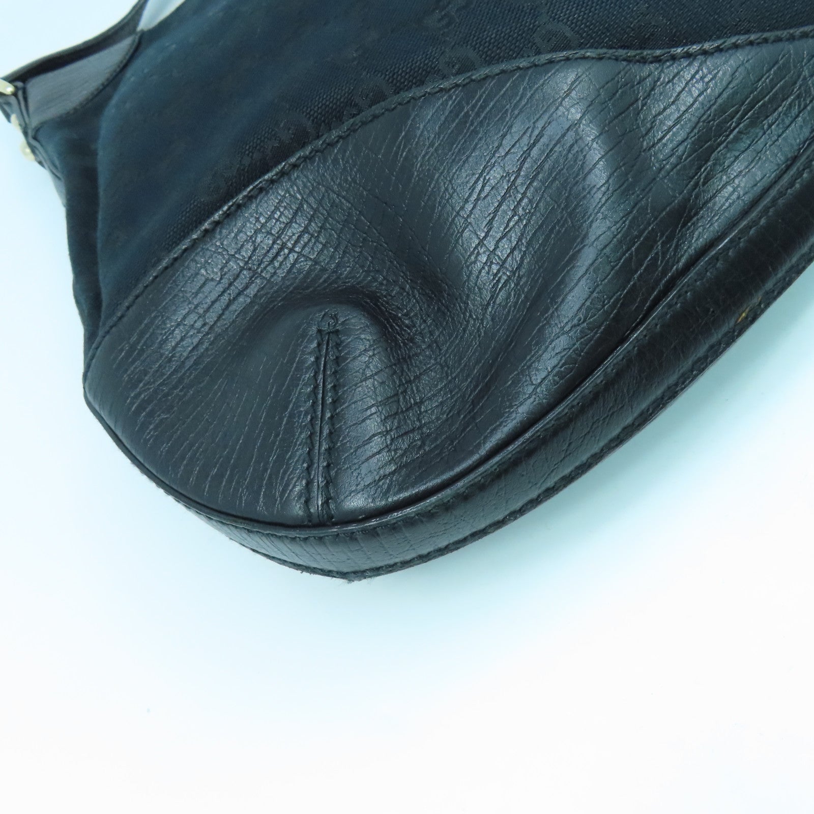 GUCCI 帆布Shoulder Bag金扣肩背袋黑色