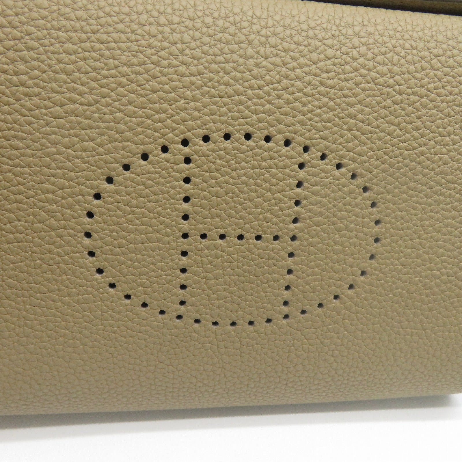HERMES Togo皮革Vide Poches銀扣肩背袋灰色