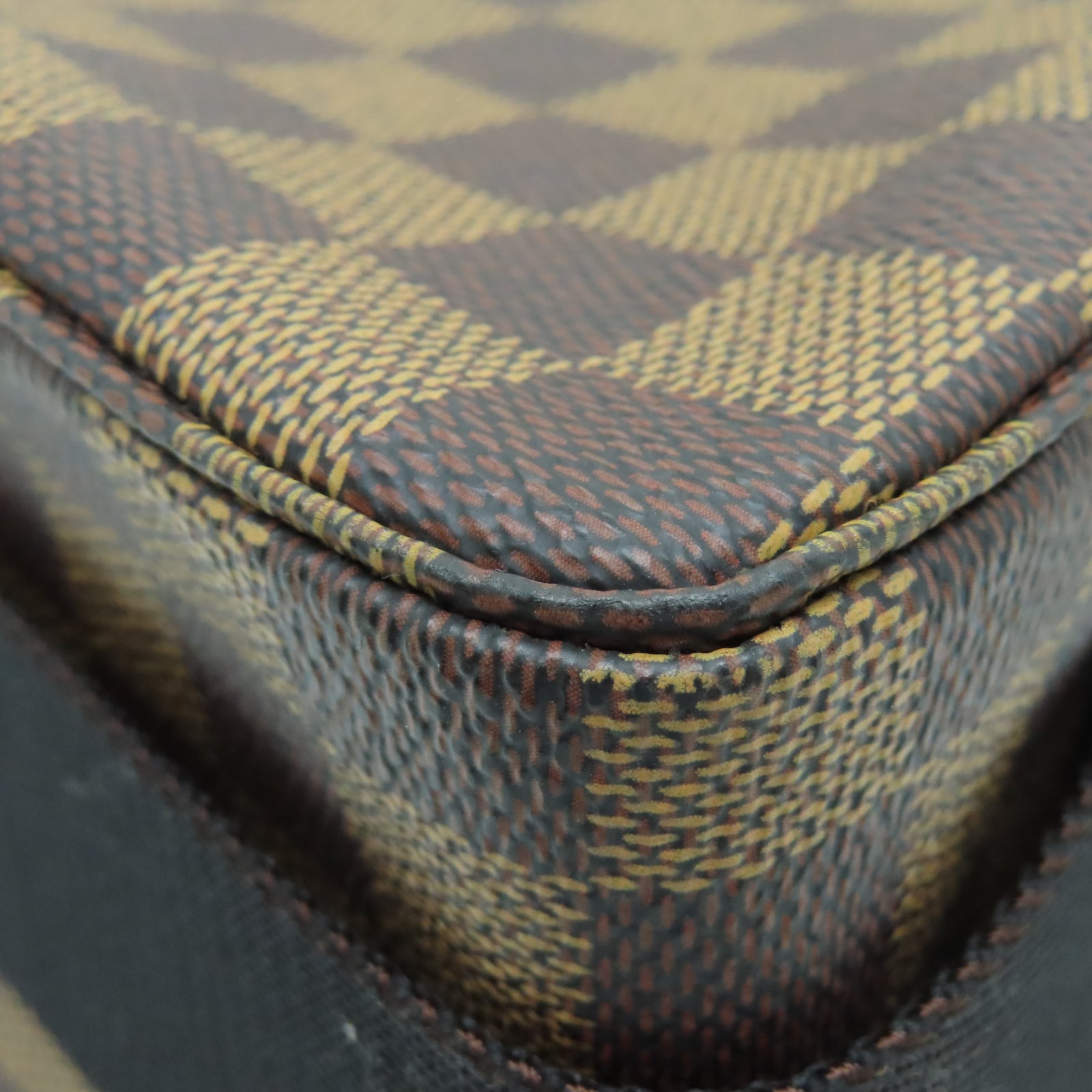 LOUIS VUITTON Damier Broadway金扣肩背袋棕色