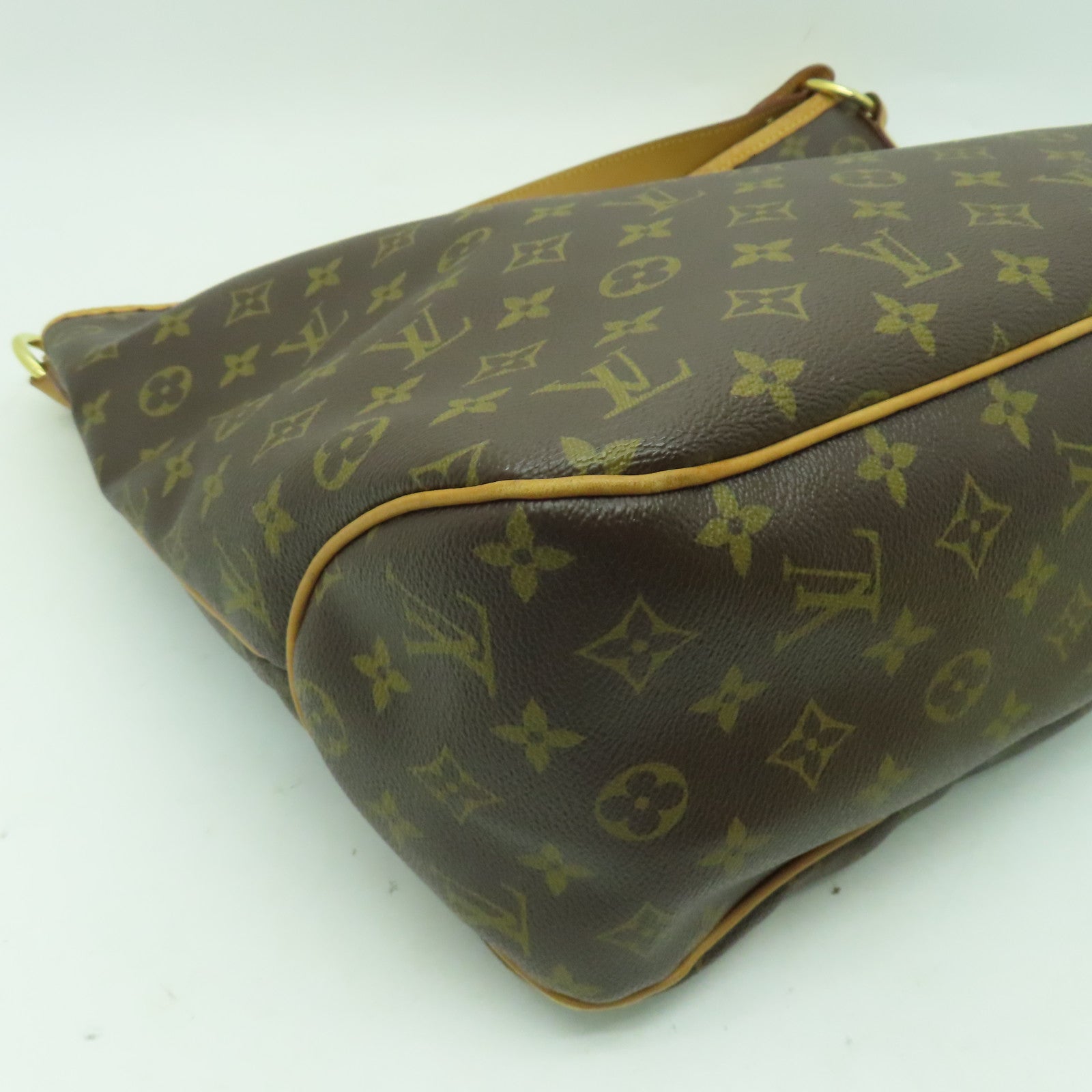 LOUIS VUITTON Monogram Delightful MM金扣肩背袋啡色