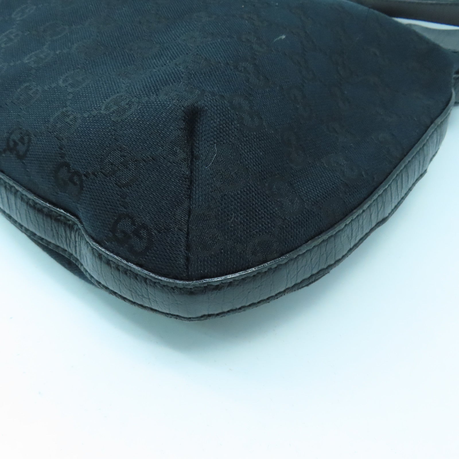 GUCCI 帆布Shoulder Bag金扣肩背袋黑色