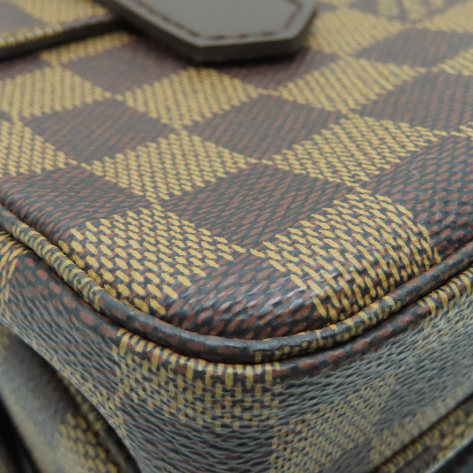 LOUIS VUITTON Damier Broadway金扣肩背袋棕色