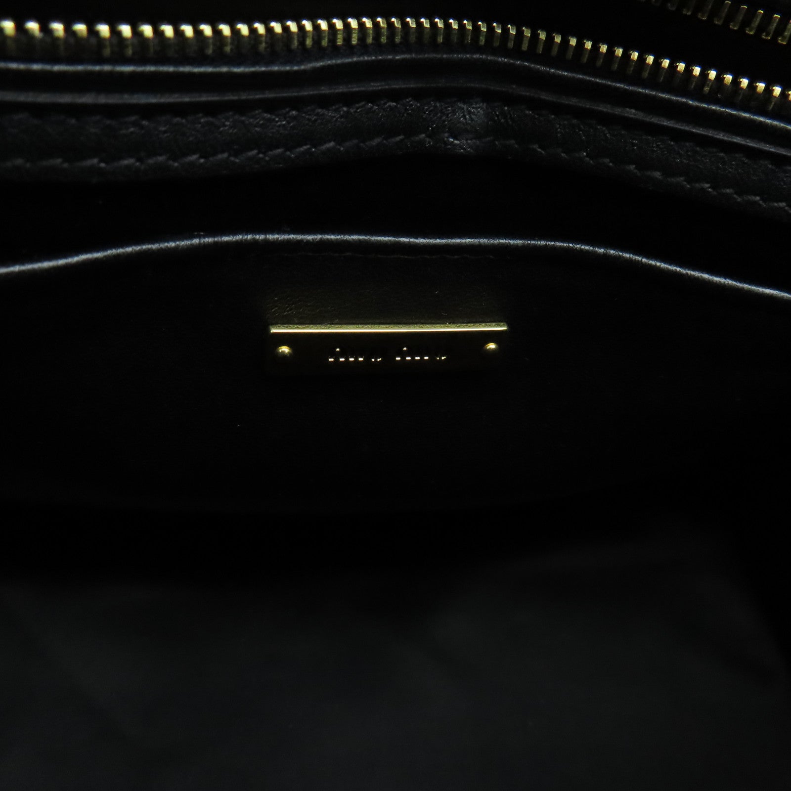 Miu Miu Cowhide Leather 2Way Shoulder Gold Buckle Handle Shoulder Bag Red/Black