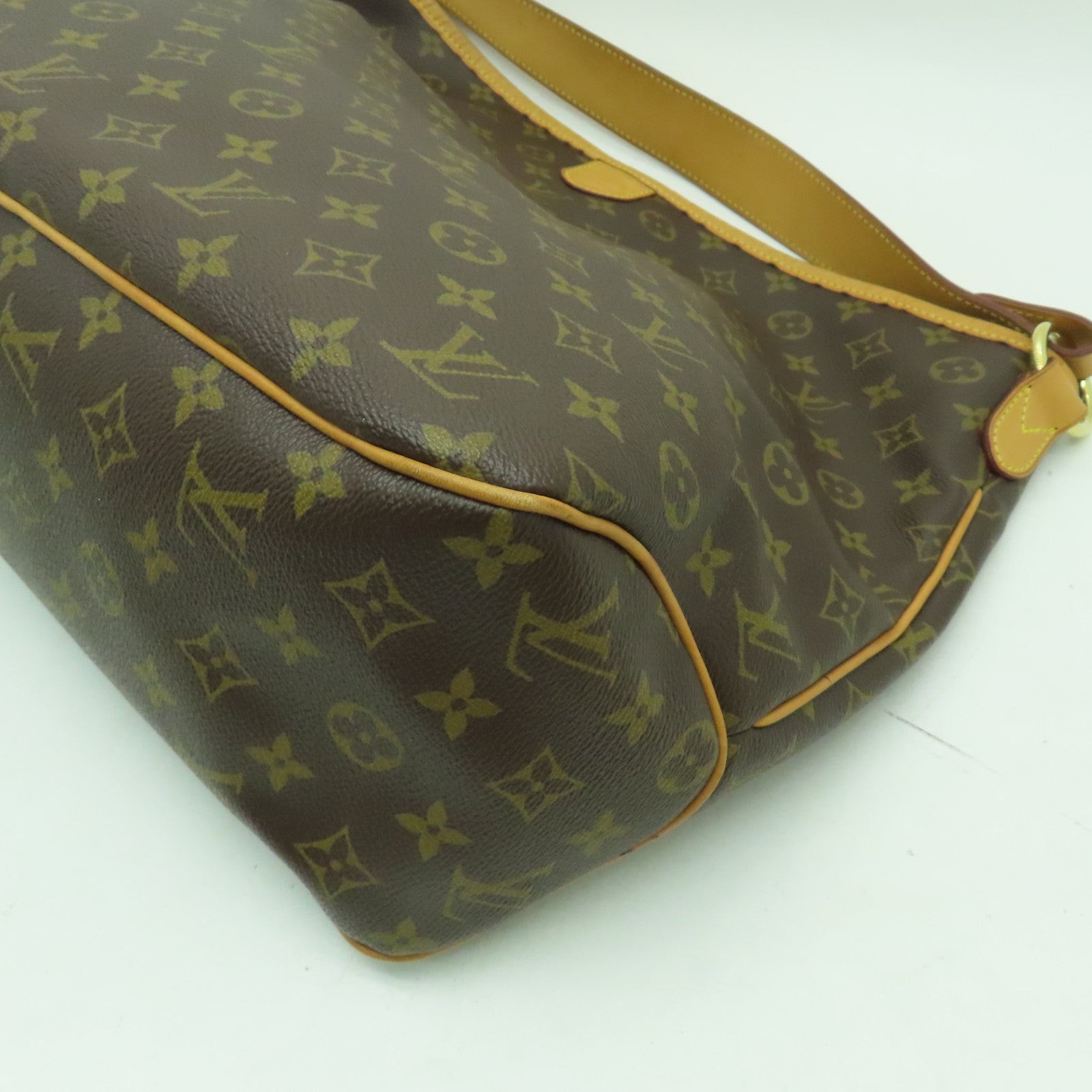 LOUIS VUITTON Monogram Delightful MM金扣肩背袋啡色