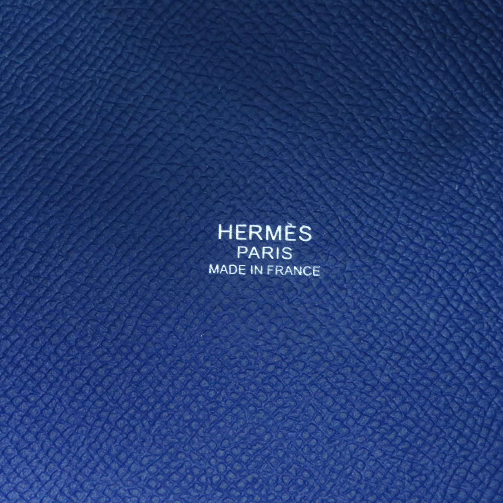 HERMES Epsom Leather Picotin PM Silver Buckle Handle Bag Sapphire Blue