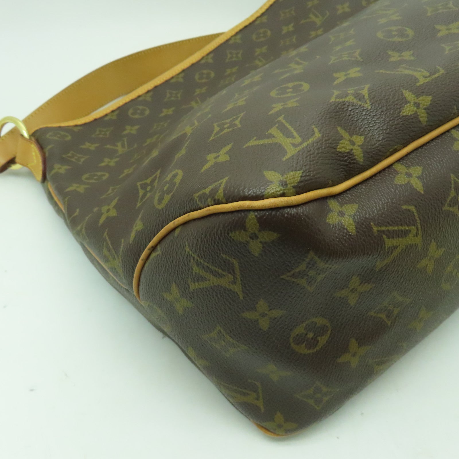 LOUIS VUITTON Monogram Delightful MM金扣肩背袋啡色