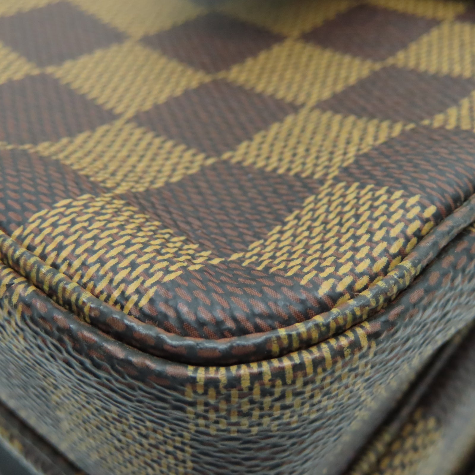 LOUIS VUITTON Damier Broadway金扣肩背袋棕色