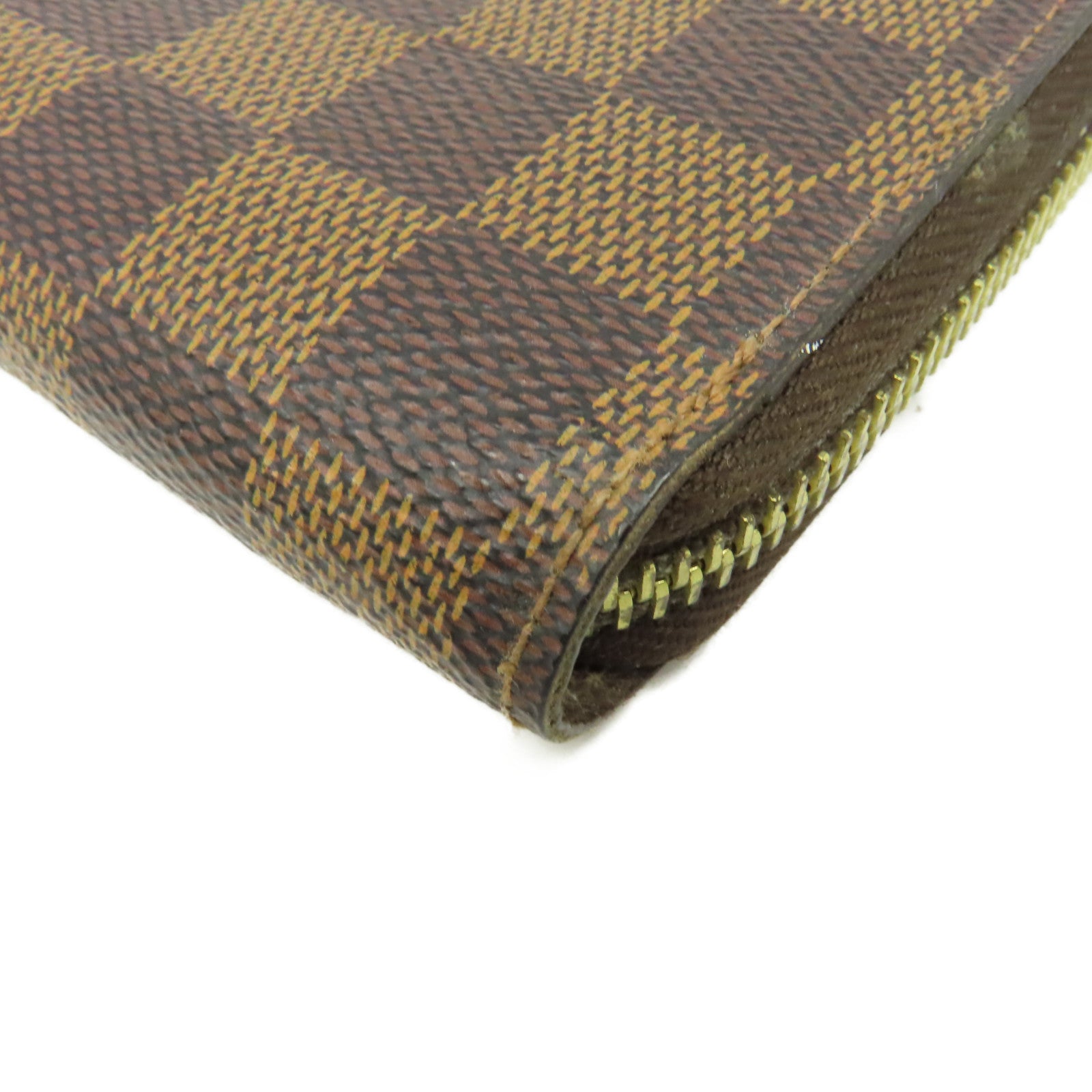 LOUIS VUITTON Damier Long Wallet金扣拉鏈長錢包啡色
