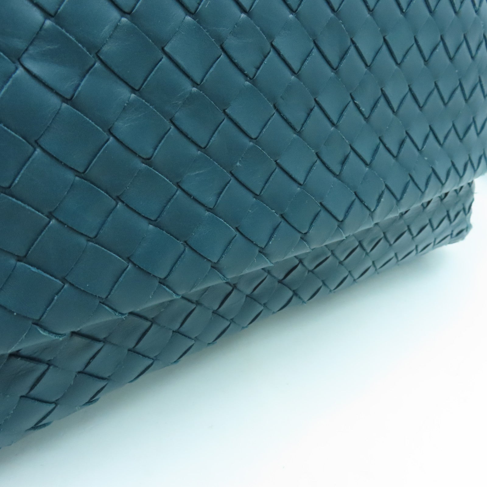 BOTTEGA VENETA 织纹皮革Shoulder Bag银扣肩背袋绿色