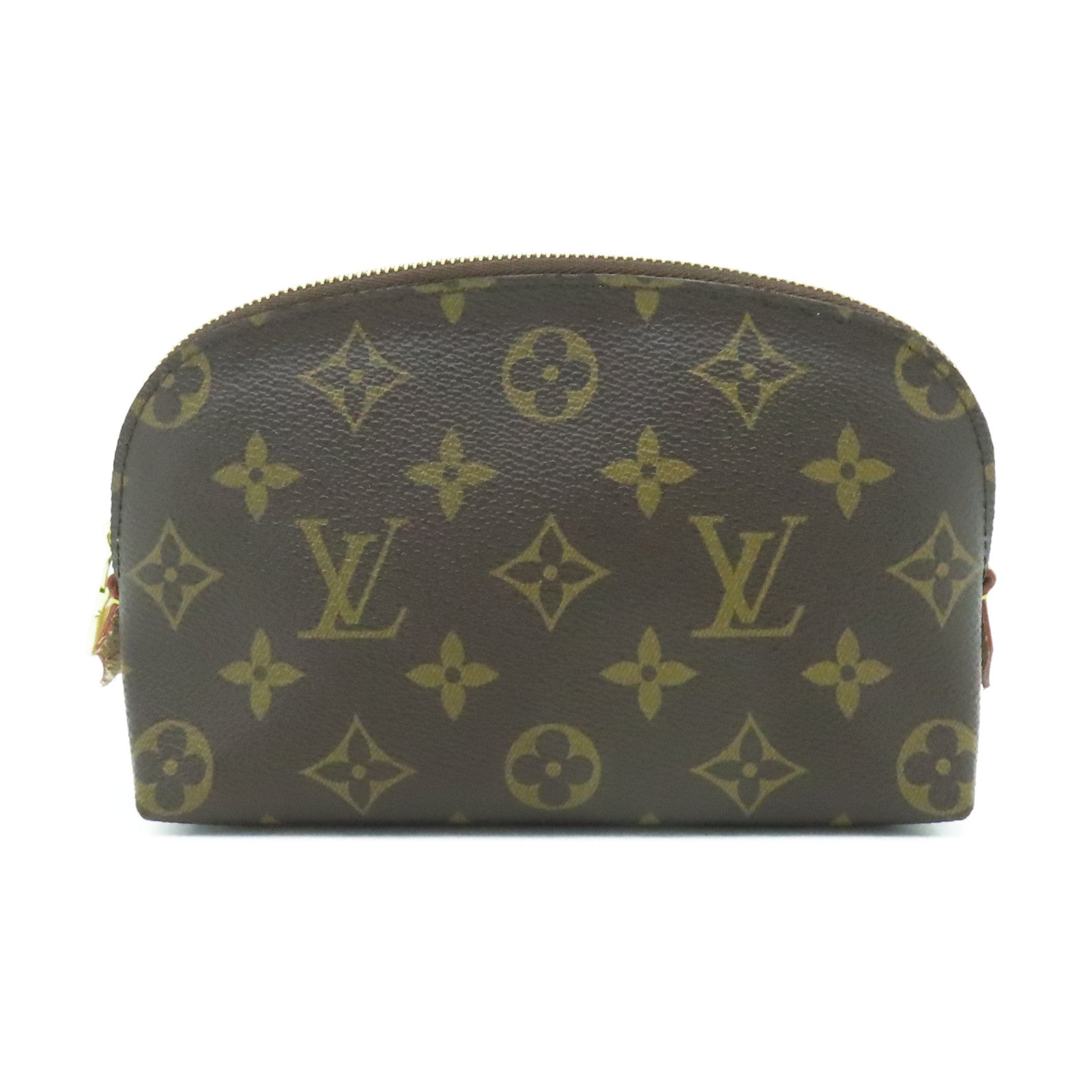 LOUIS VUITTON Monogram Cosmetic Pouch金扣手拿包啡色