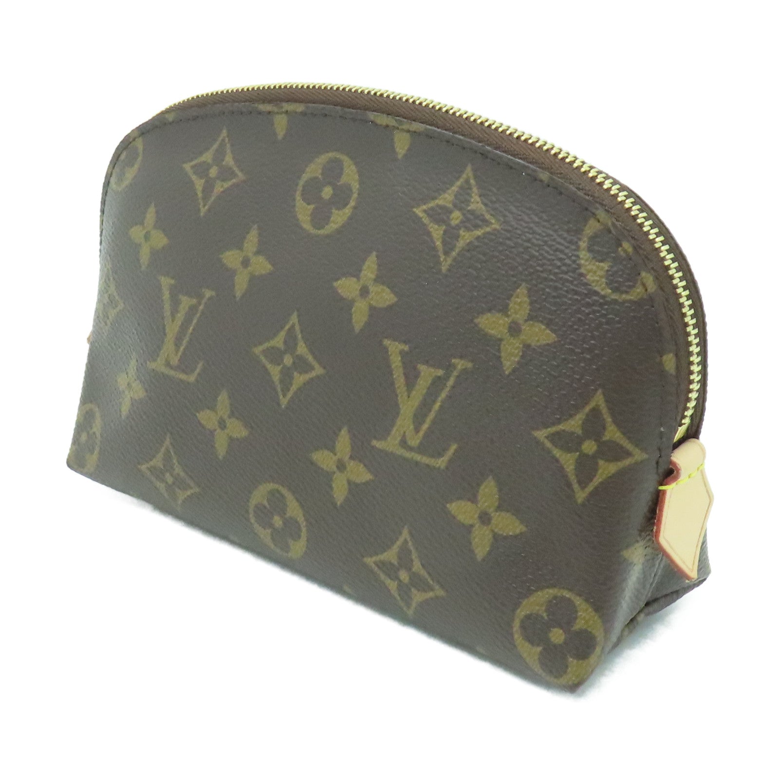 LOUIS VUITTON Monogram Cosmetic Pouch金扣手拿包啡色