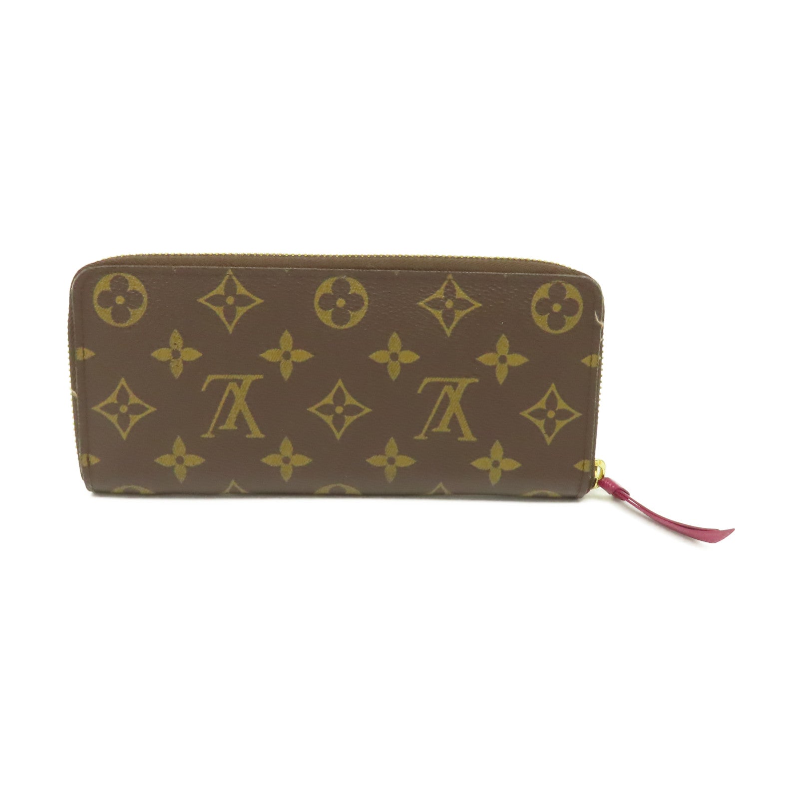 LOUIS VUITTON Monogram Clemence Round Long Wallet拉鏈長錢包啡色
