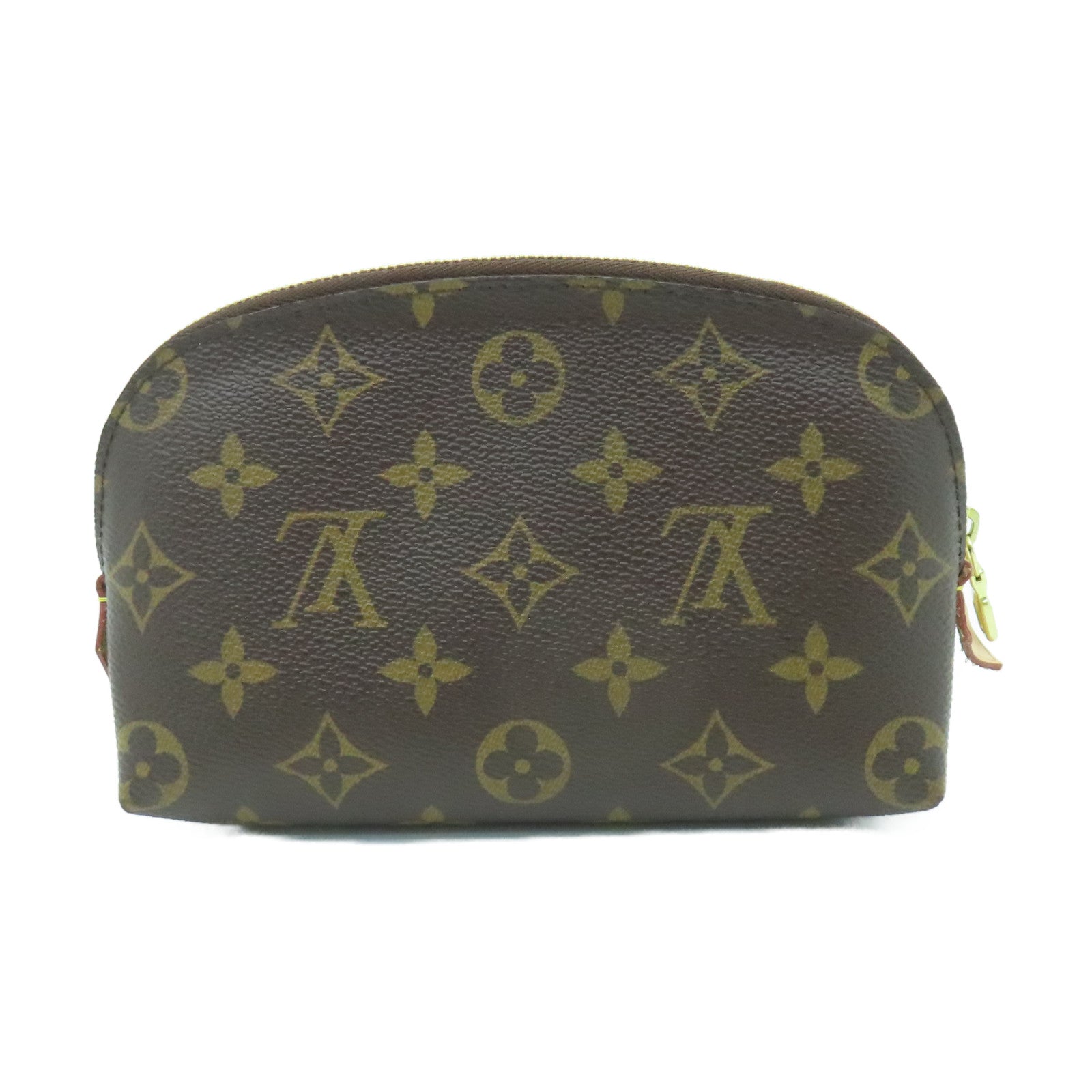 LOUIS VUITTON Monogram Cosmetic Pouch金扣手拿包啡色
