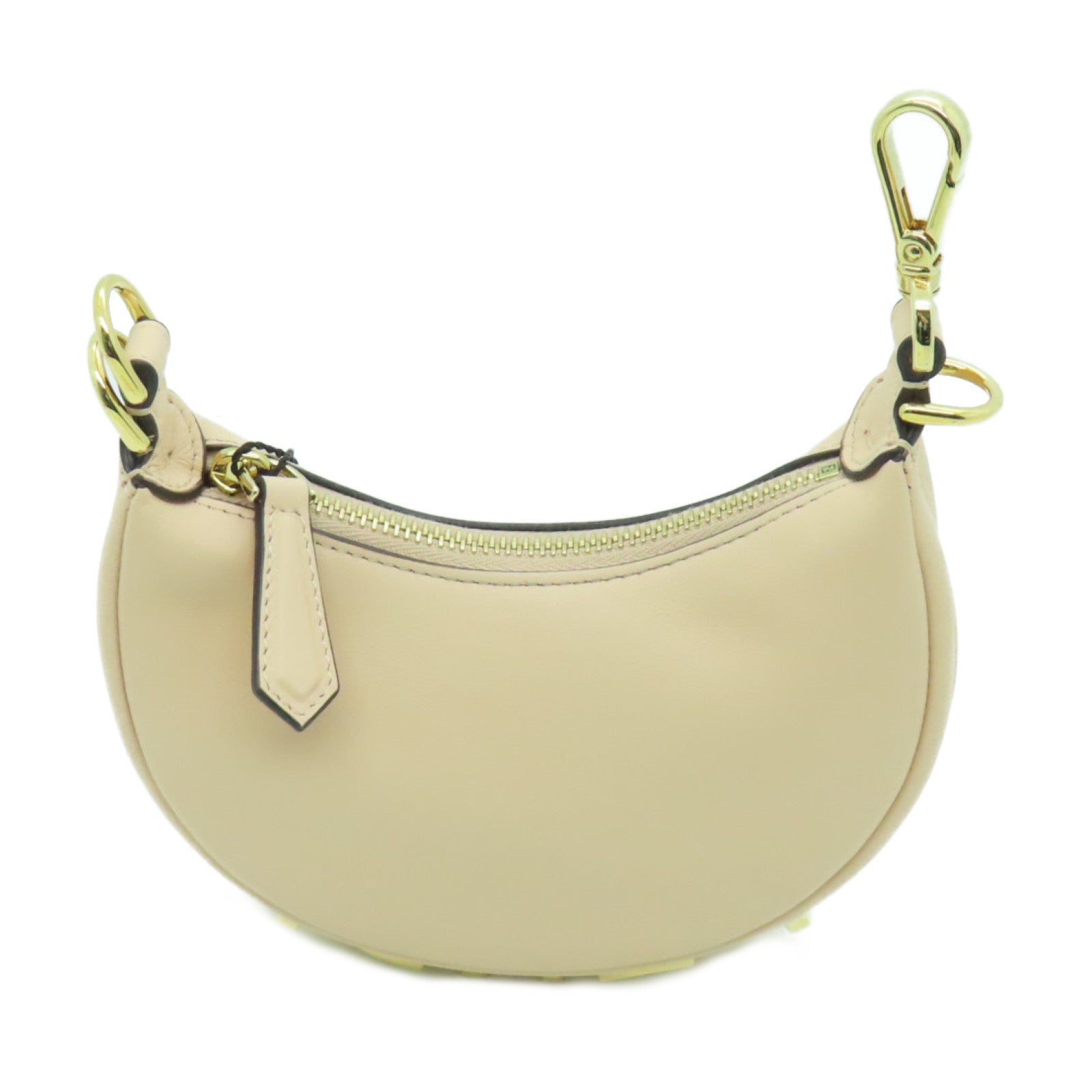 FENDI Leather Nano Fendigraphy Gold Buckle Tote Bag Pink