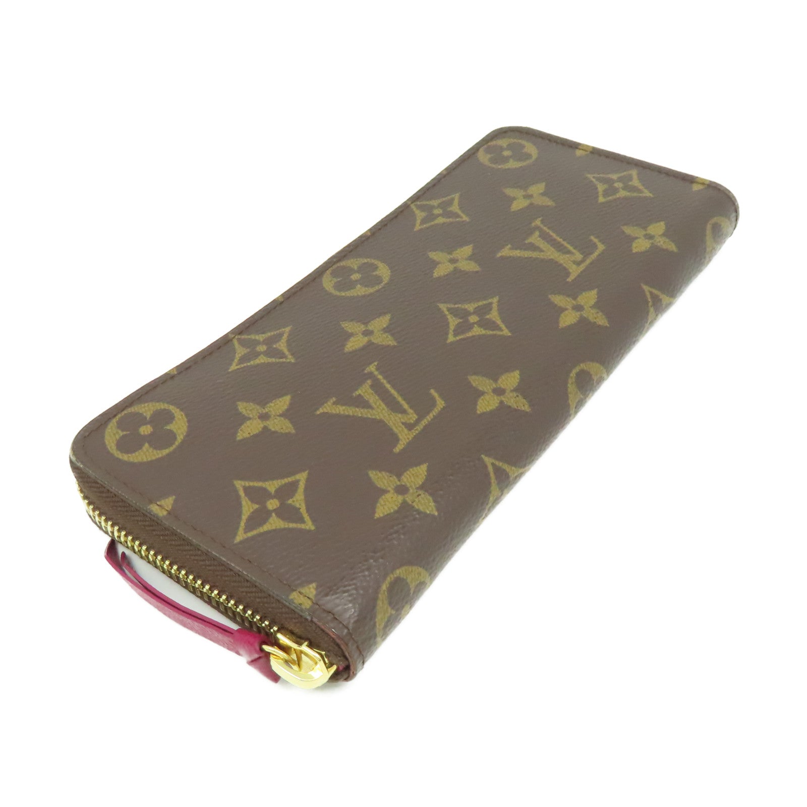 LOUIS VUITTON Monogram Clemence Round Long Wallet拉鏈長錢包啡色