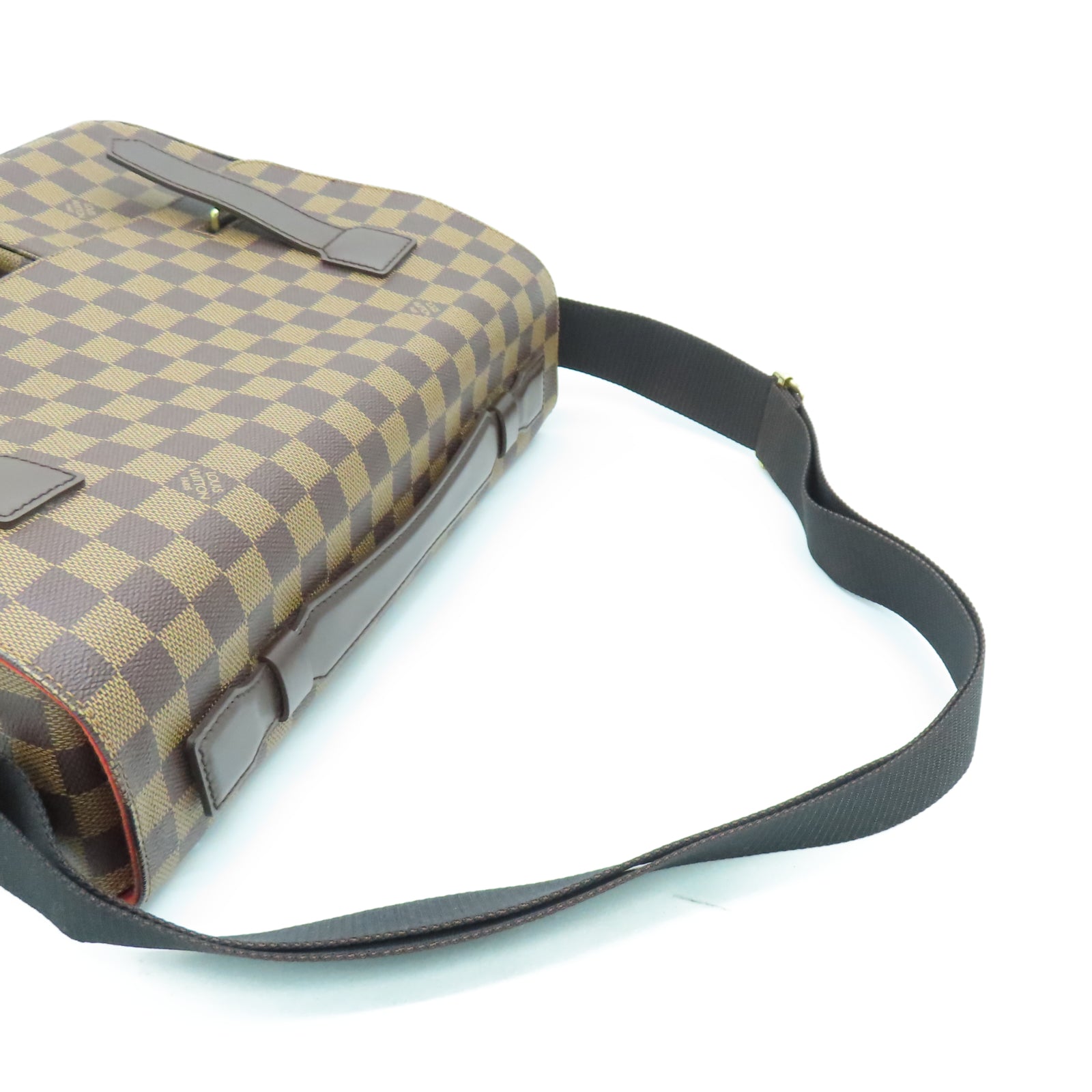 LOUIS VUITTON Damier Broadway金扣肩背袋棕色