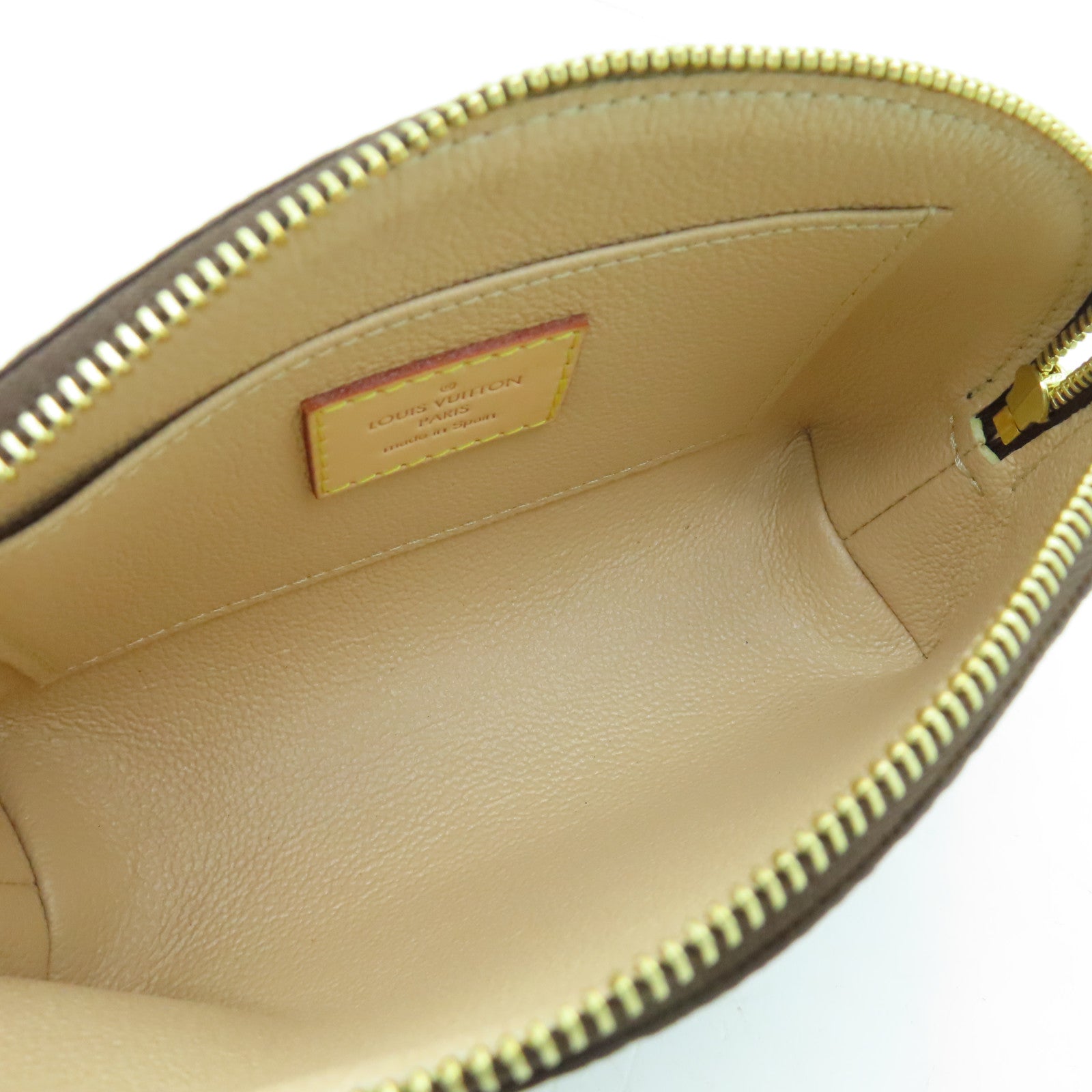 LOUIS VUITTON Monogram Cosmetic Pouch金扣手拿包啡色