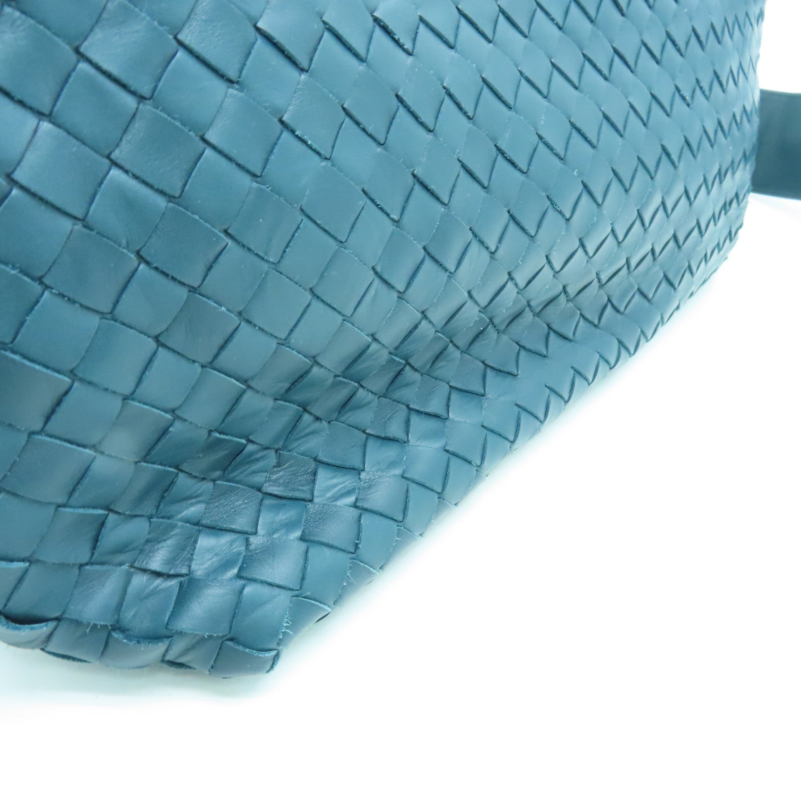 BOTTEGA VENETA 织纹皮革Shoulder Bag银扣肩背袋绿色