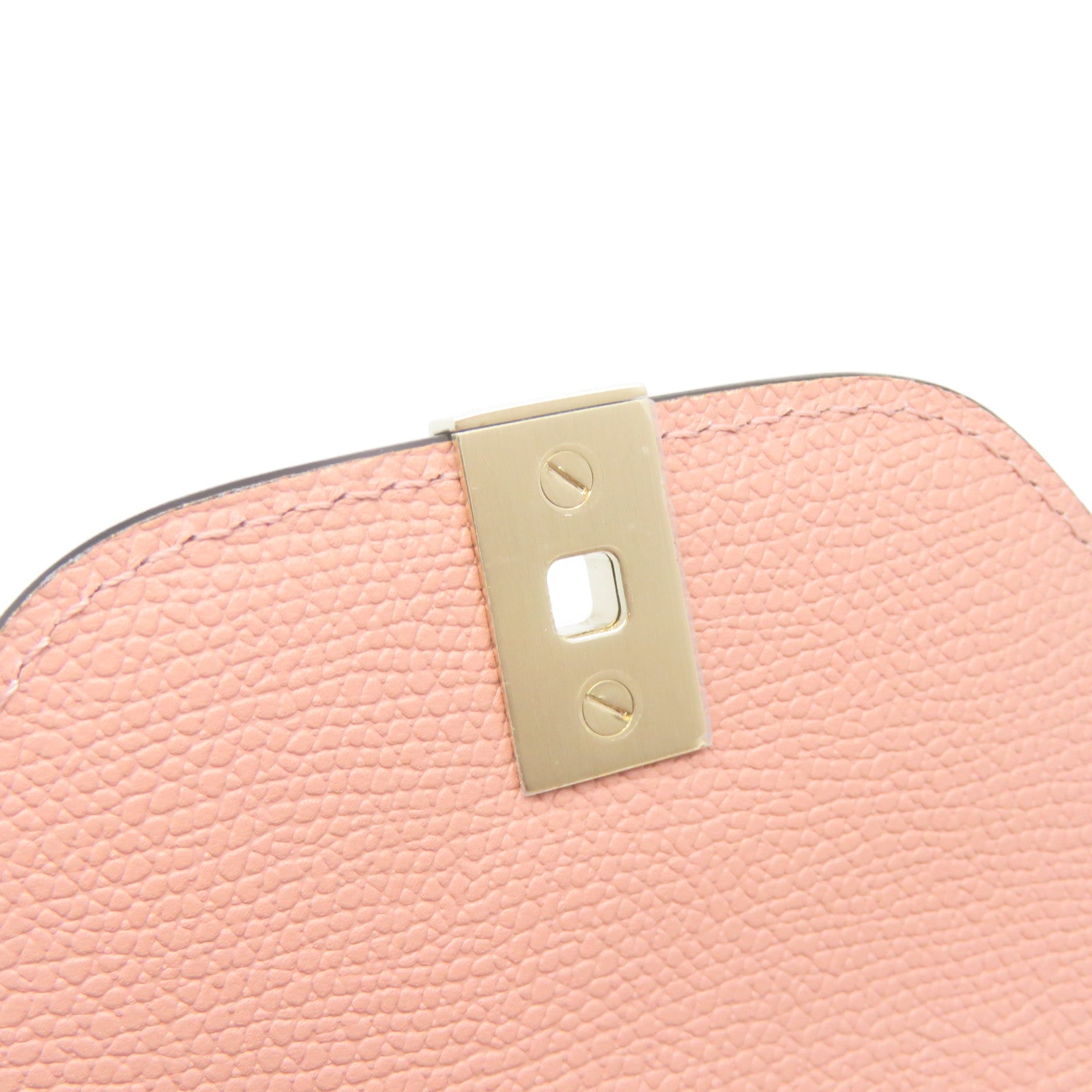 SELECTION 牛皮皮革Valextra Mini Textued 2Way Hand Bag手挽肩背兩用袋杏色