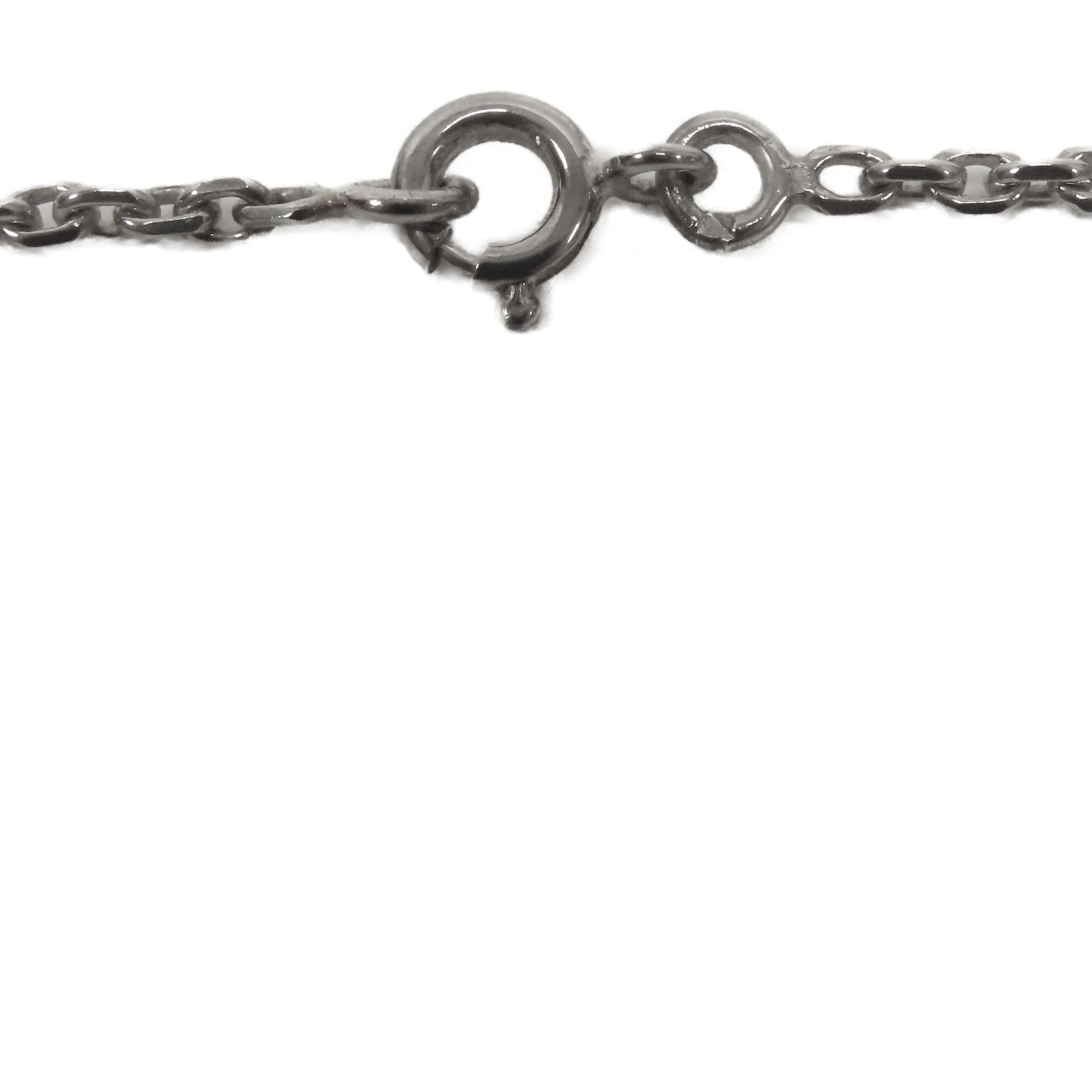 HERMES 925純銀Eclipse Evelyne Pendant Necklace銀扣項鍊銀色