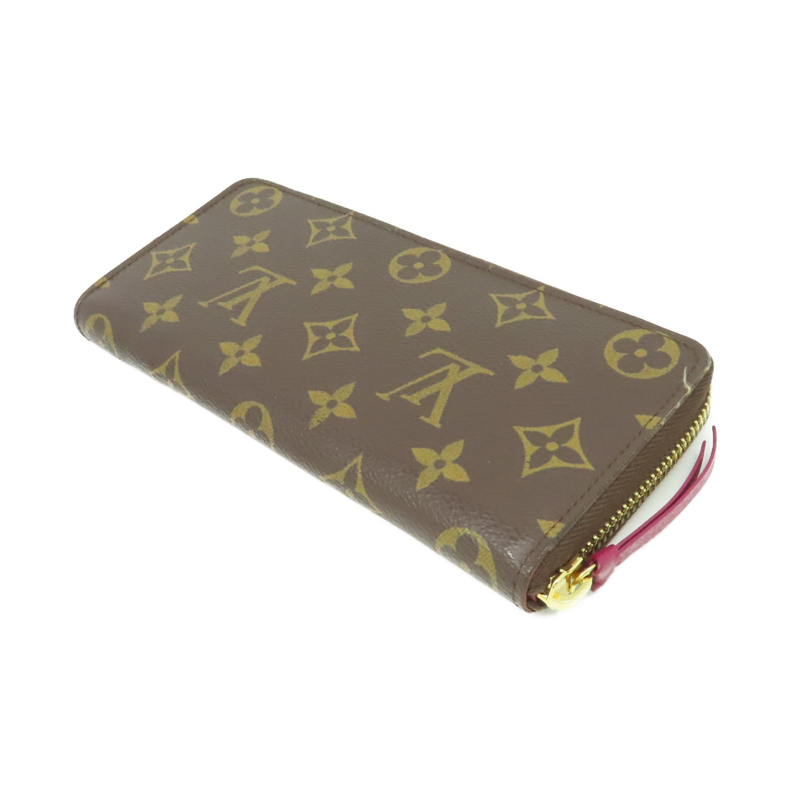 LOUIS VUITTON Monogram Clemence Round Long Wallet拉鏈長錢包啡色