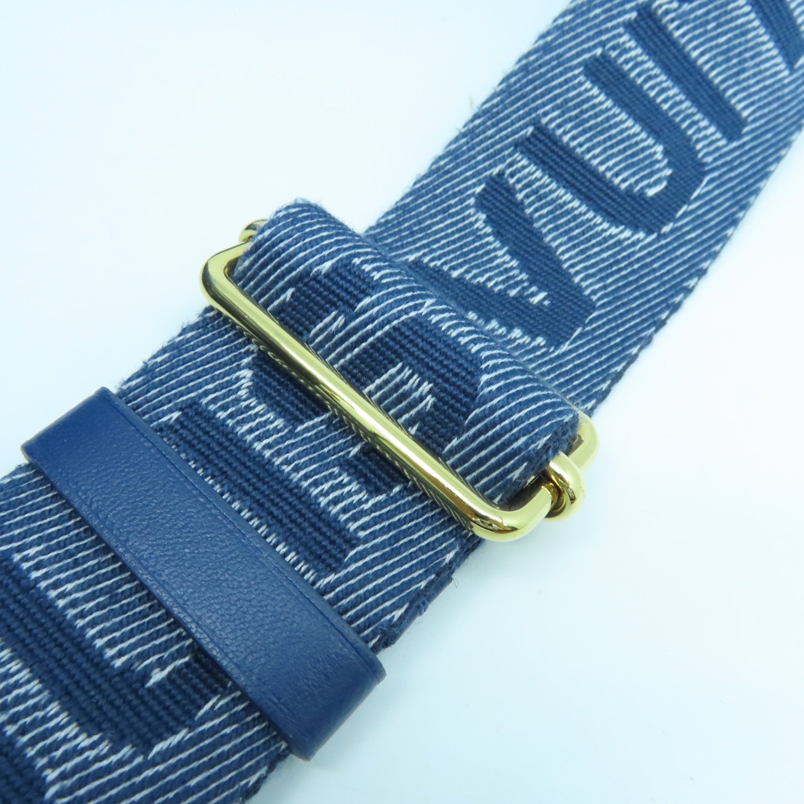 LOUIS VUITTON Monogram Denim Coussin PM gold buckle shoulder shoulder bag blue
