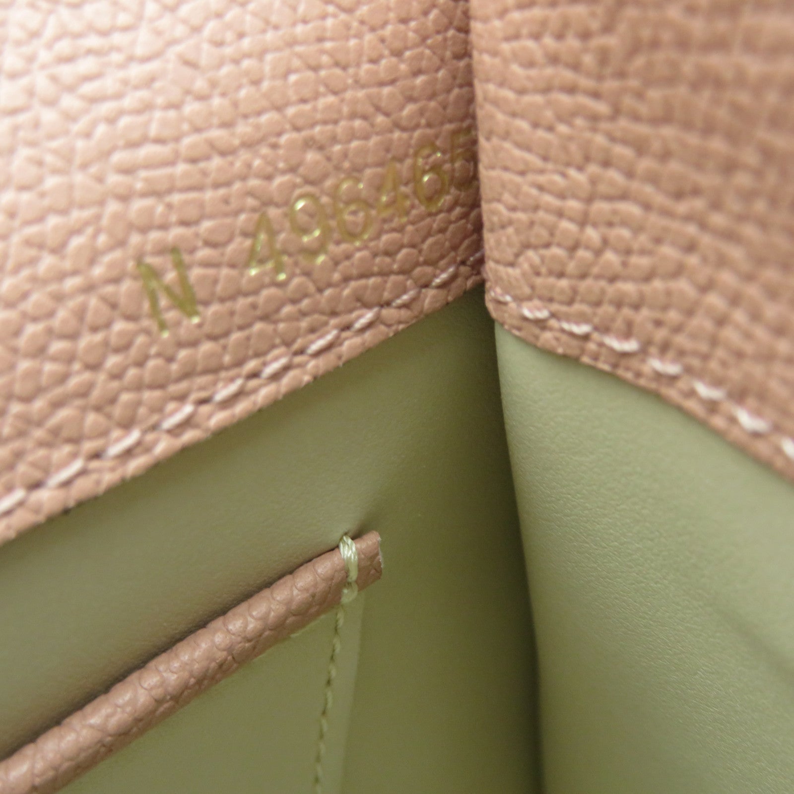 SELECTION 牛皮皮革Valextra Mini Textued 2Way Hand Bag手挽肩背兩用袋杏色