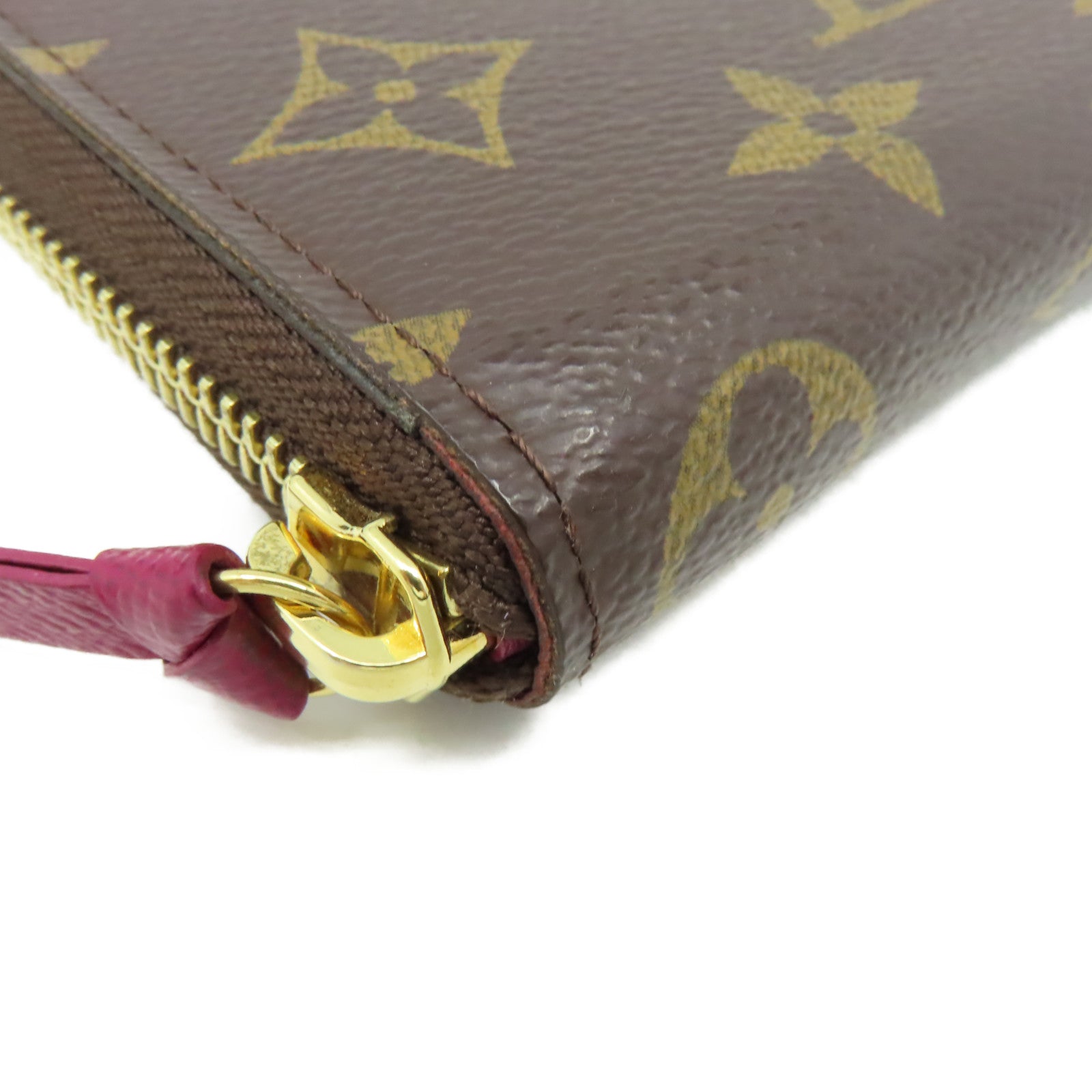 LOUIS VUITTON Monogram Clemence Round Long Wallet拉鏈長錢包啡色
