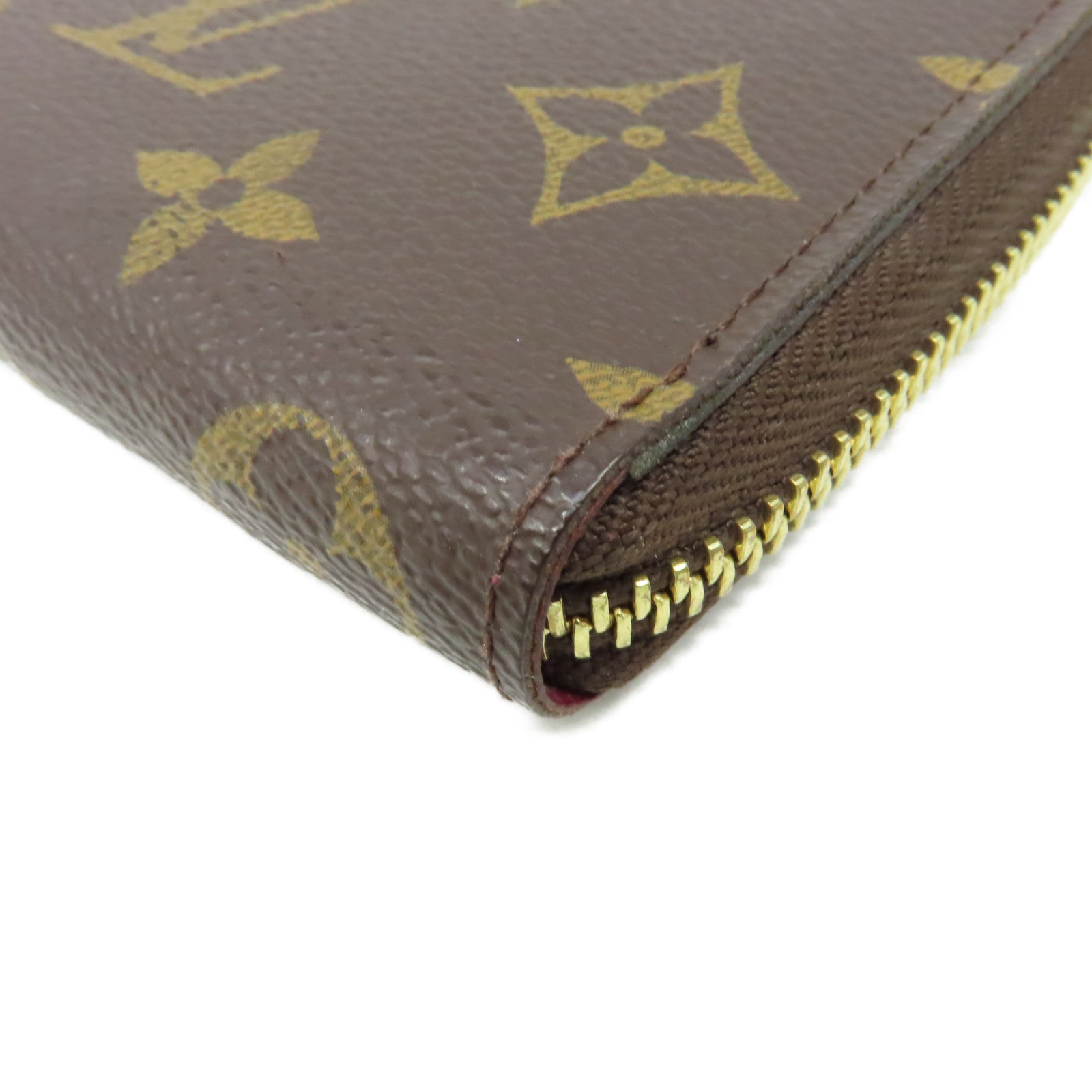 LOUIS VUITTON Monogram Clemence Round Long Wallet拉鏈長錢包啡色