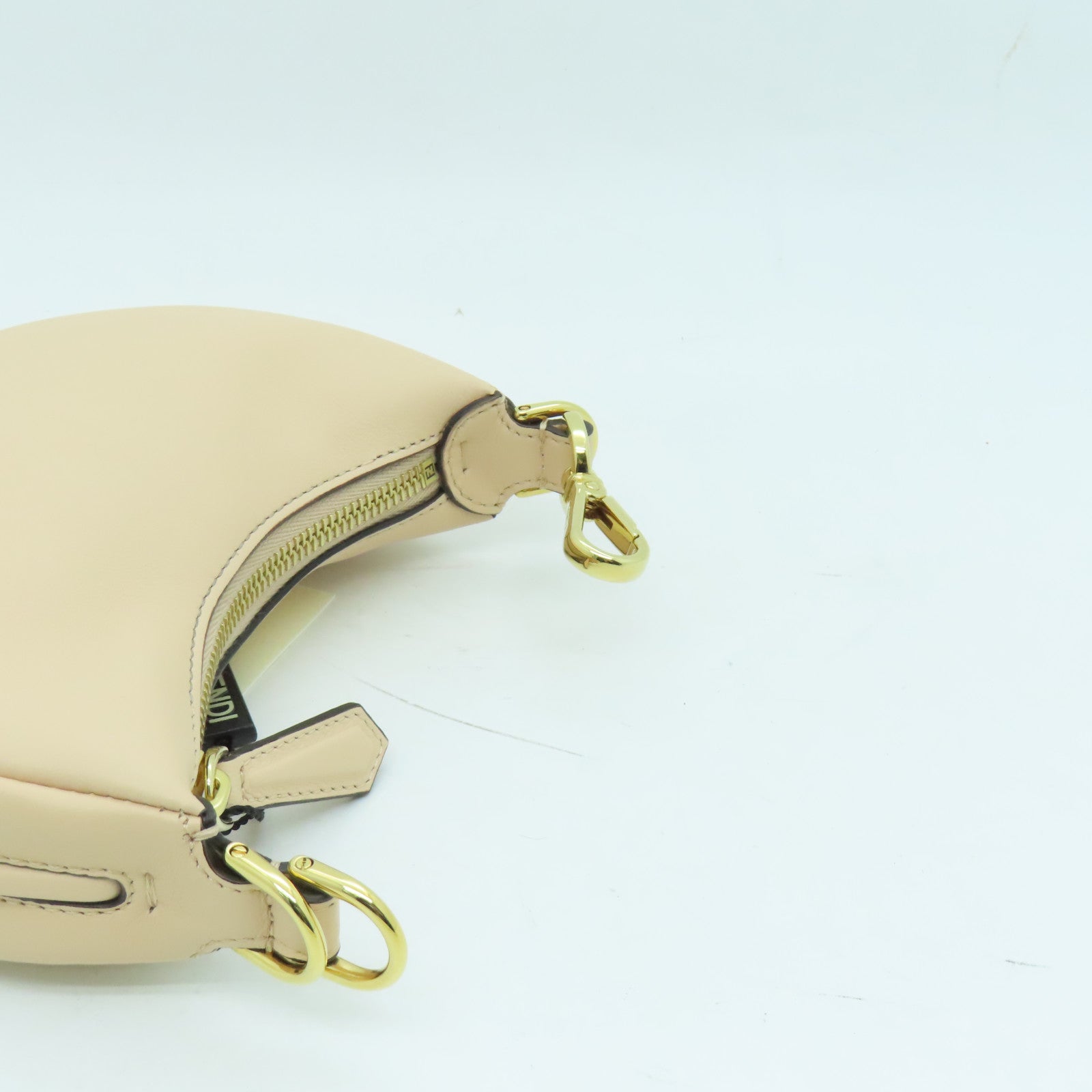 FENDI Leather Nano Fendigraphy Gold Buckle Tote Bag Pink