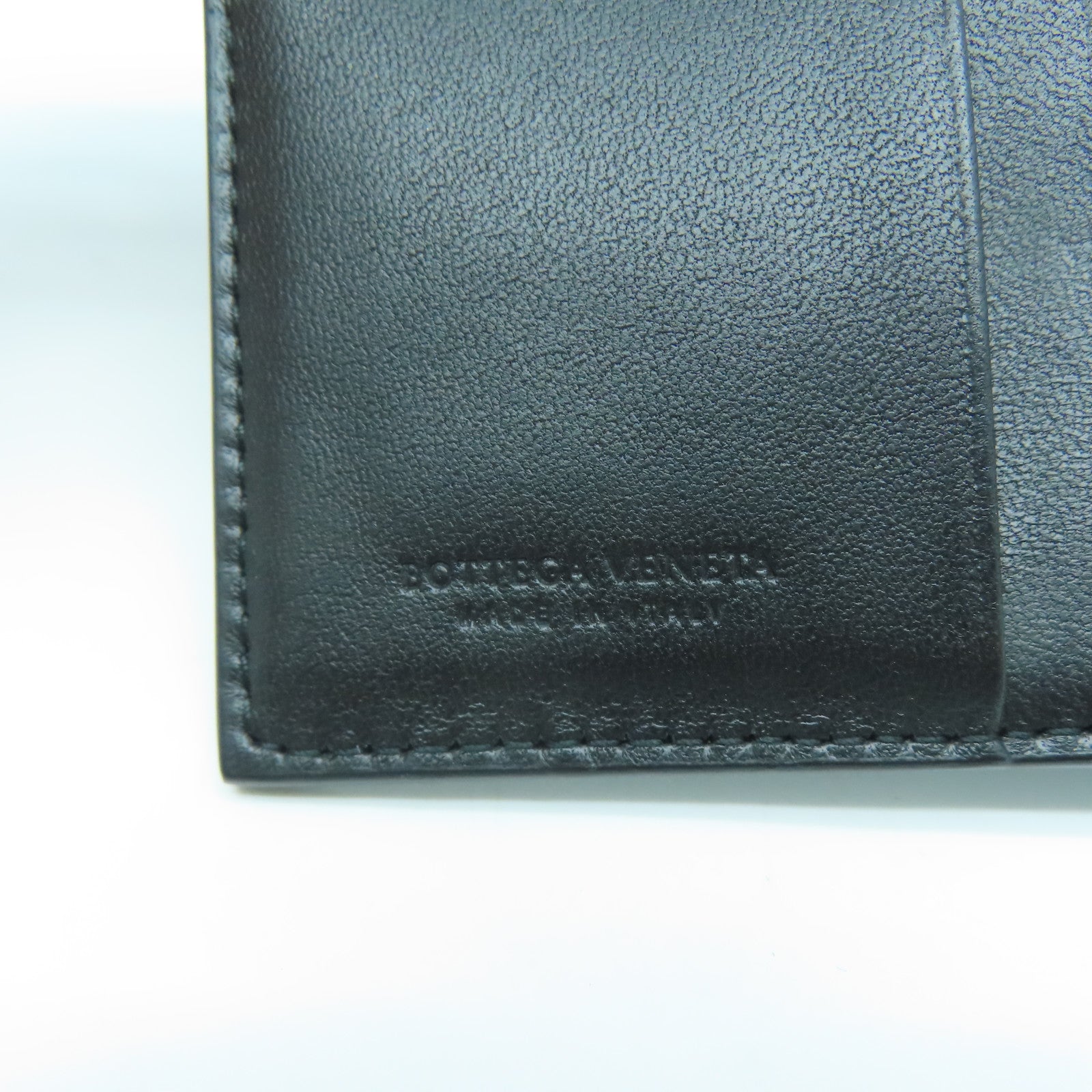 BOTTEGA VENETA 織紋羊皮皮革Wallet錢包黑色