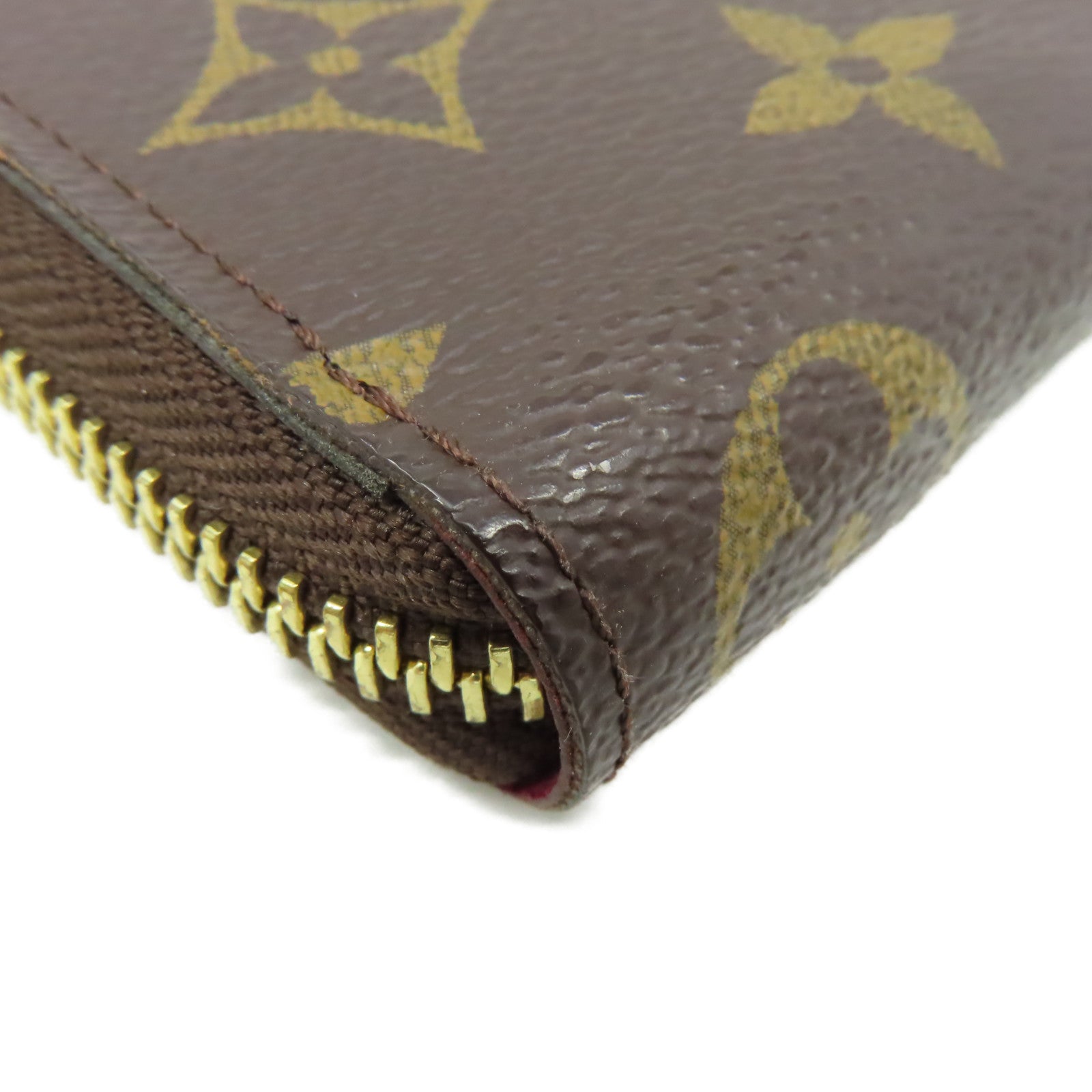 LOUIS VUITTON Monogram Clemence Round Long Wallet拉鏈長錢包啡色
