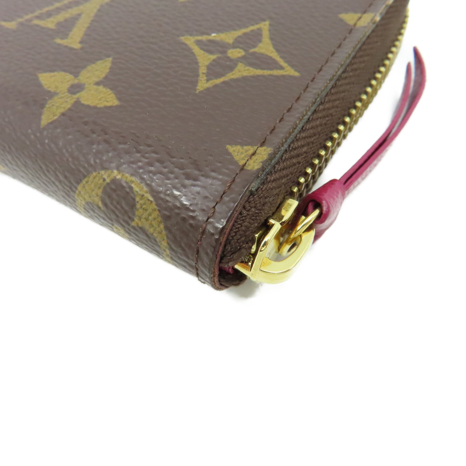 LOUIS VUITTON Monogram Clemence Round Long Wallet拉鏈長錢包啡色