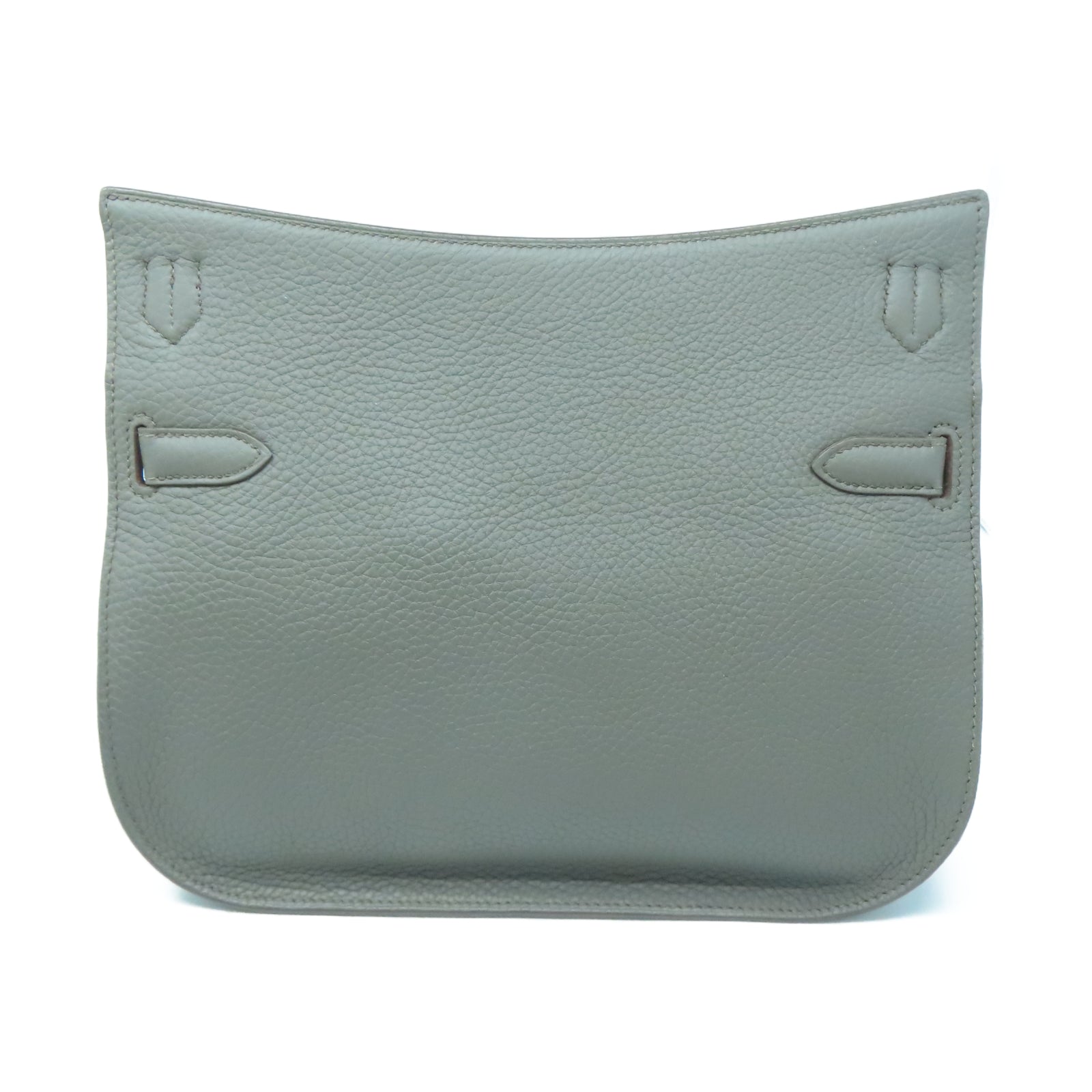 HERMES Taurillon Clemence皮革Jypsiere 28銀扣肩背袋錫器灰色