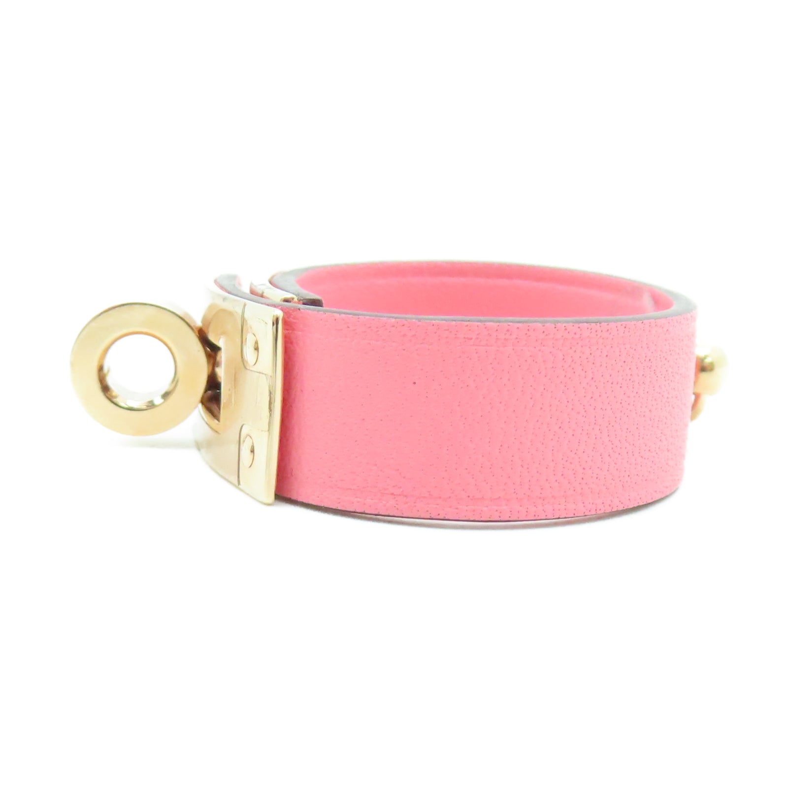 HERMES Swift皮革Pince a Gauts Kelly金扣掛飾夏日瑰粉色