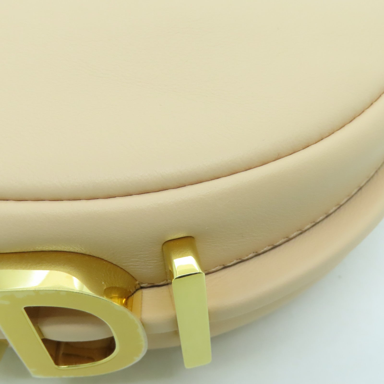 FENDI Leather Nano Fendigraphy Gold Buckle Tote Bag Pink