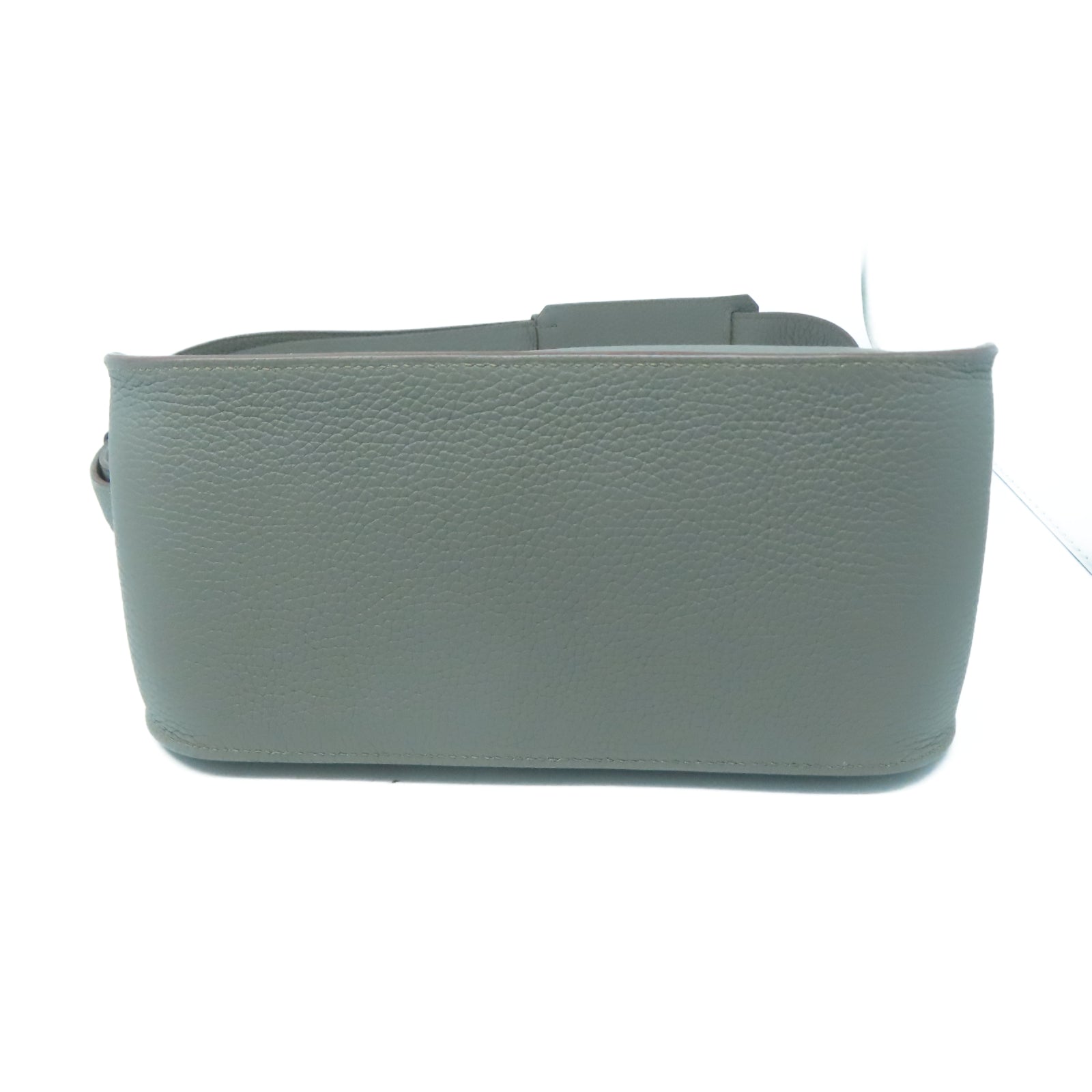 HERMES Taurillon Clemence皮革Jypsiere 28銀扣肩背袋錫器灰色