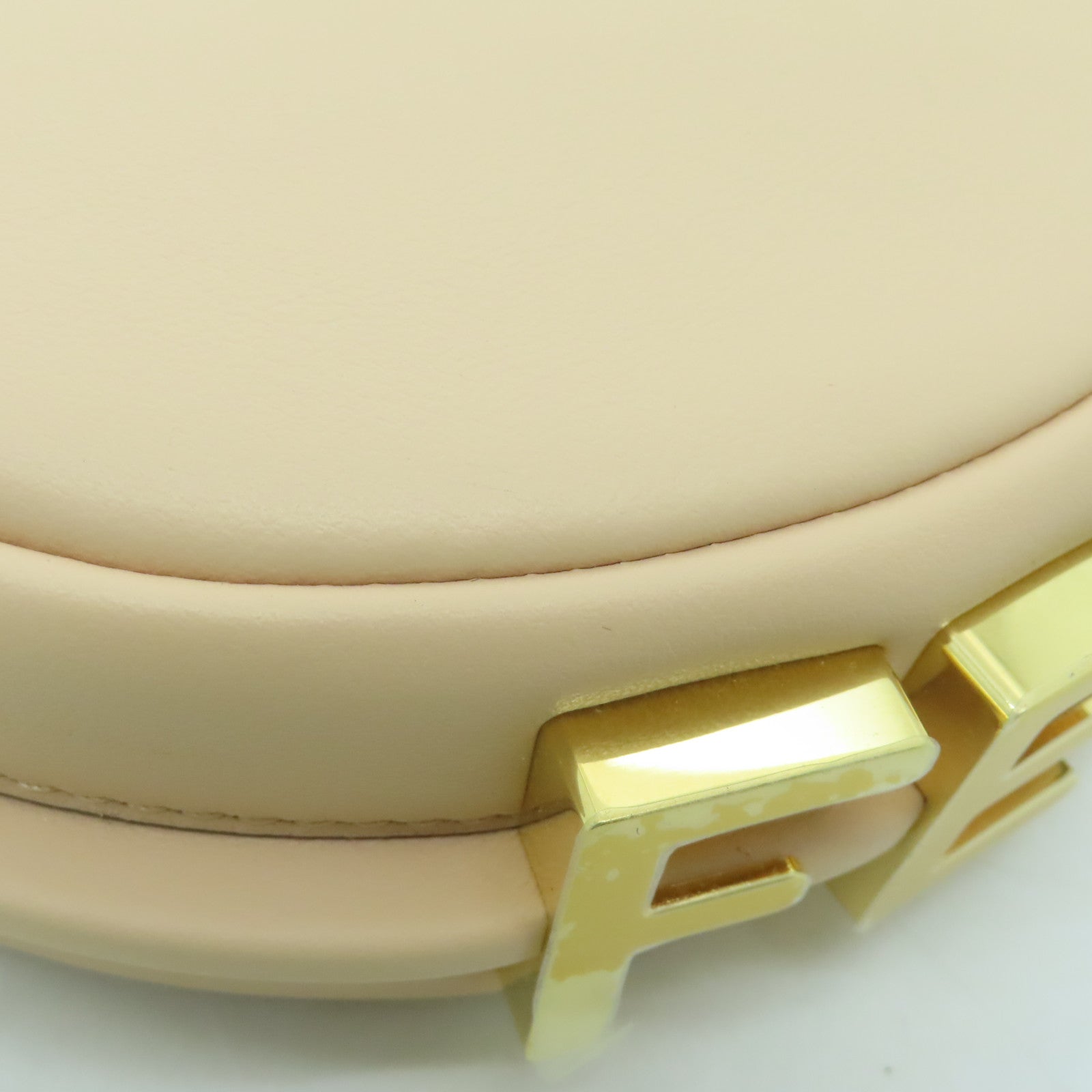 FENDI Leather Nano Fendigraphy Gold Buckle Tote Bag Pink